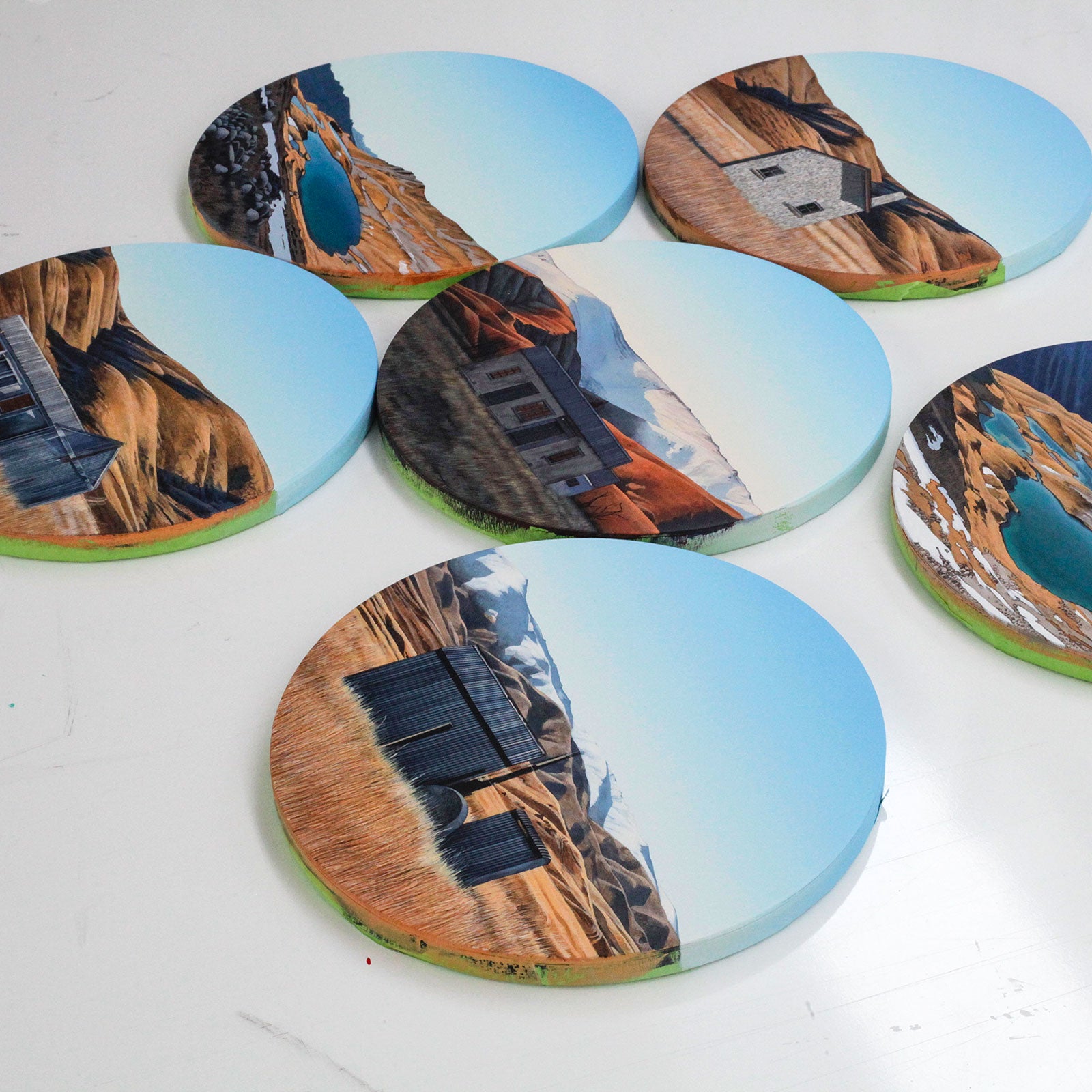 200mm circles on birch
