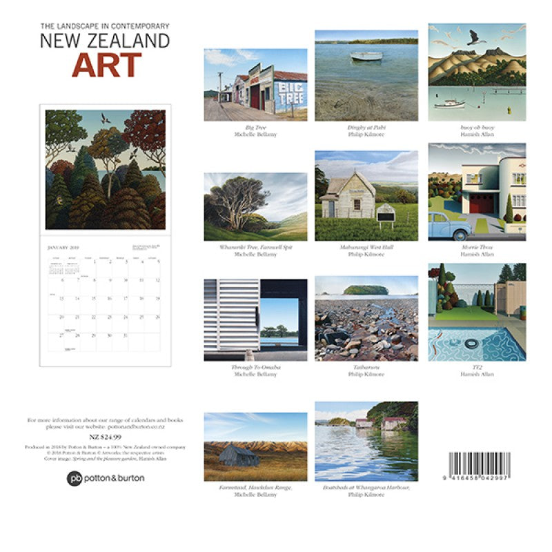 2019 Landscape in Contemporary New Zealand Art Calendar﻿