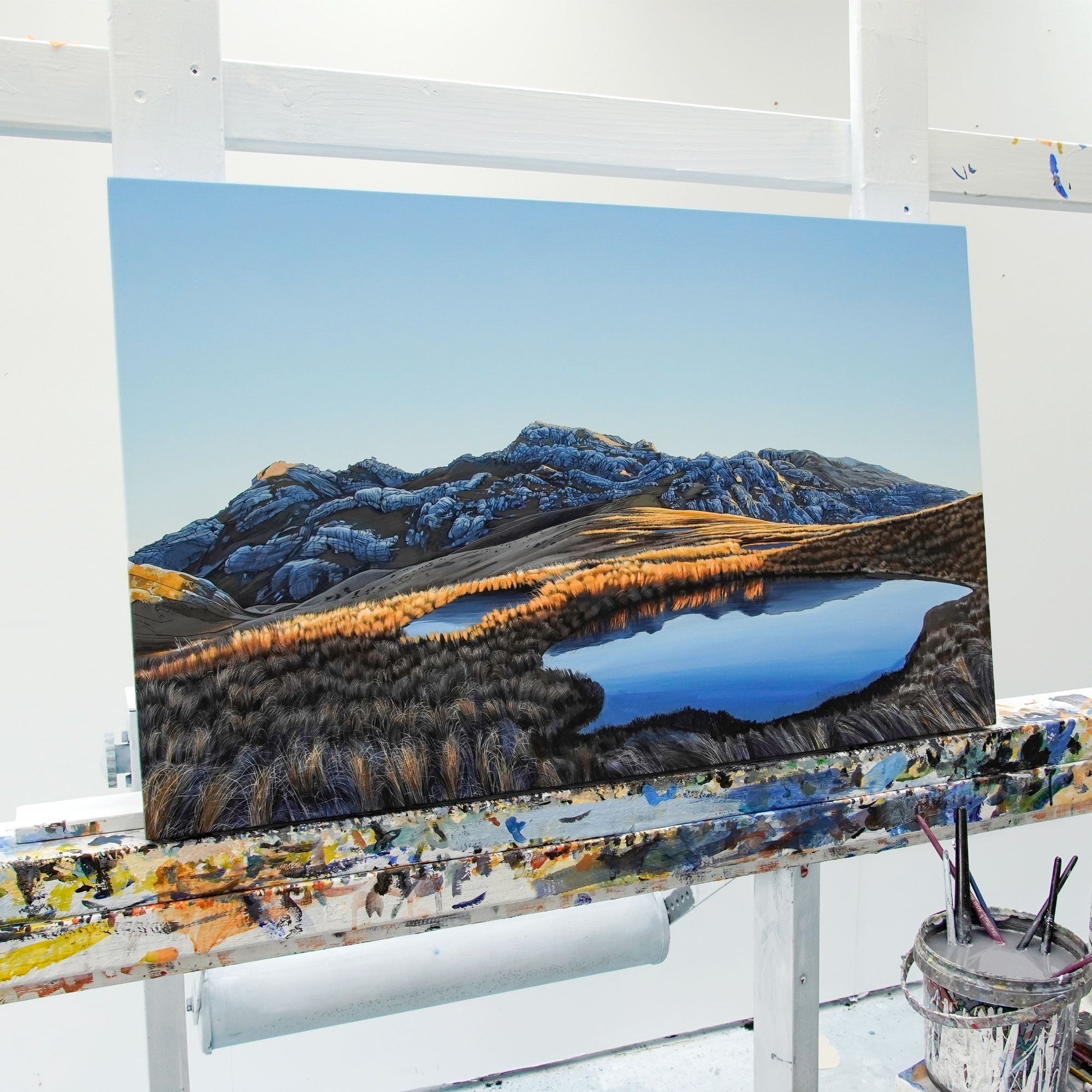 Mt Owen painting in progress