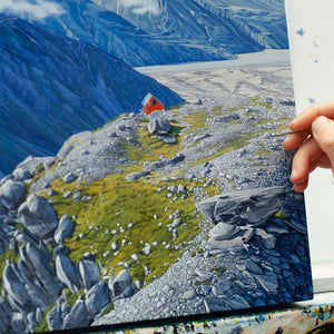 Sefton Bivvy Perched Above the Hooker Valley