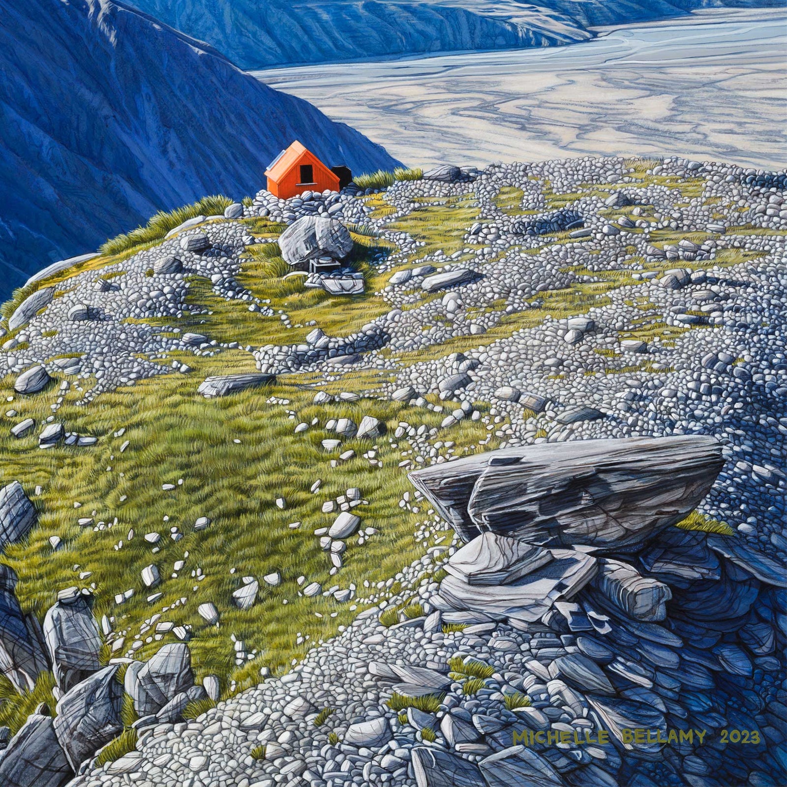 Sefton Bivvy Perched Above the Hooker Valley