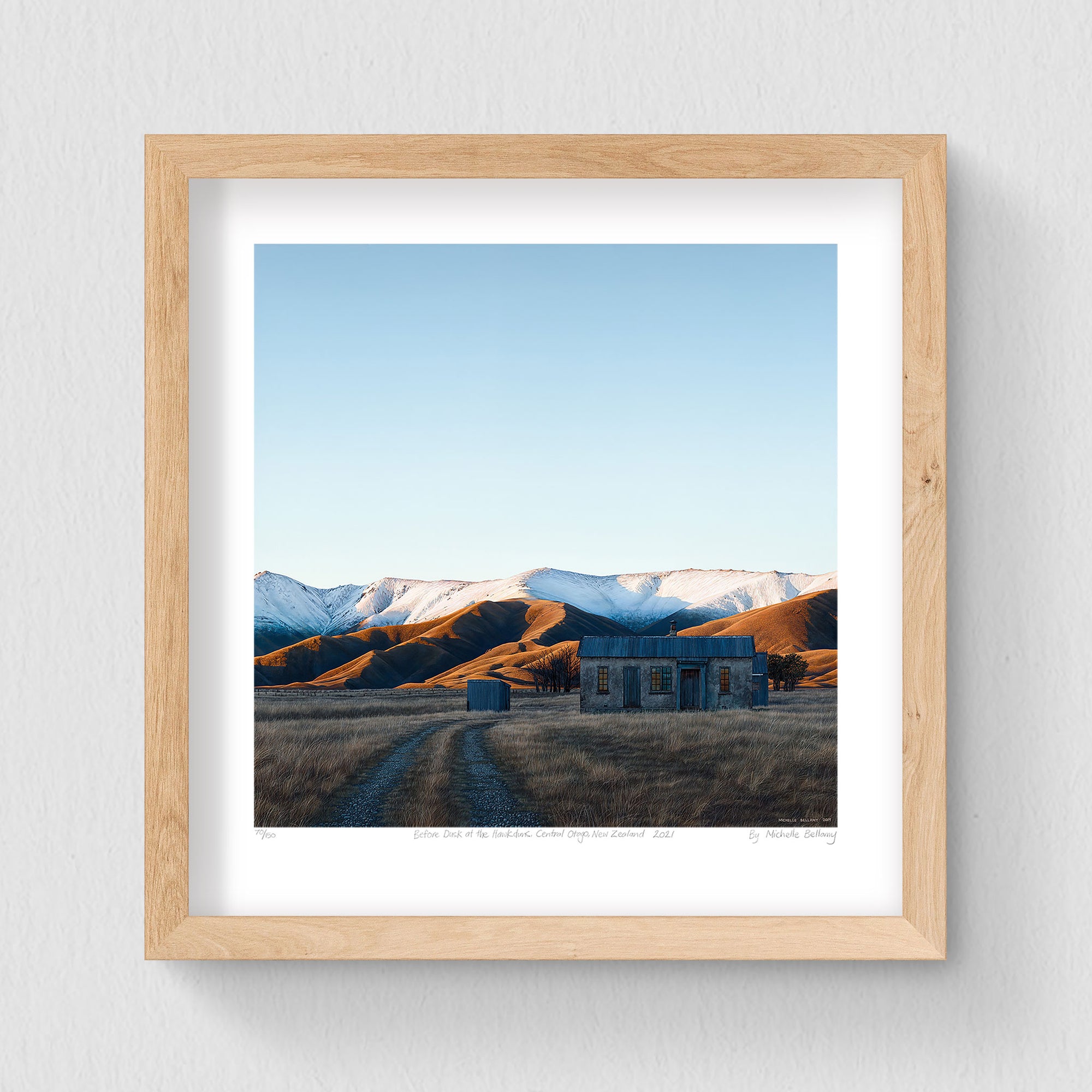 Set of 3 - Petite Prints - NZ - Raw Oak Frame