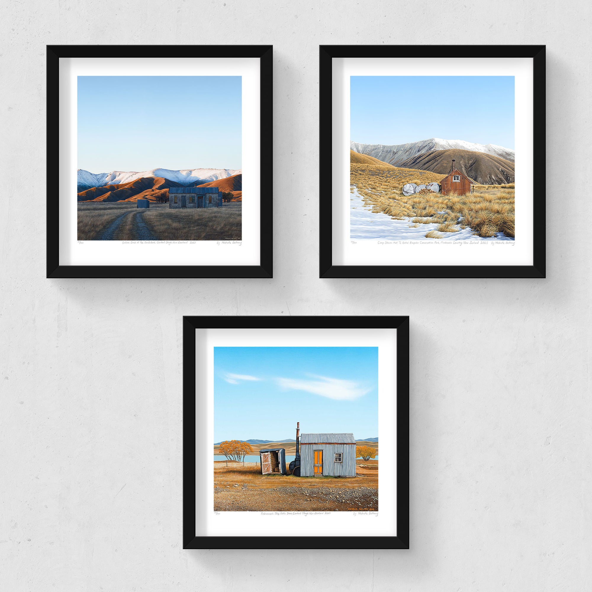 Set of 3 - Petite Prints - NZ South