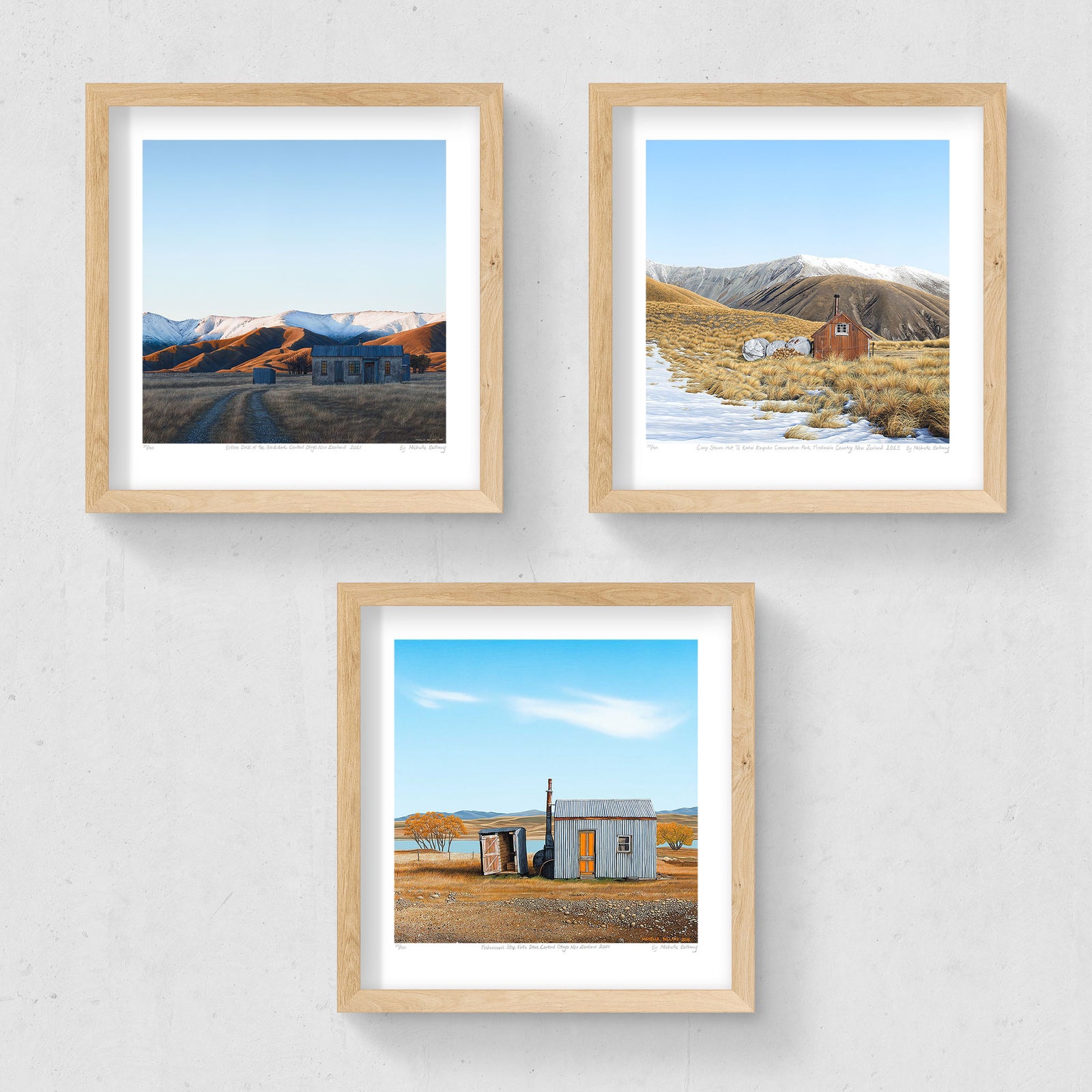 Set of 3 - Petite Prints - NZ South
