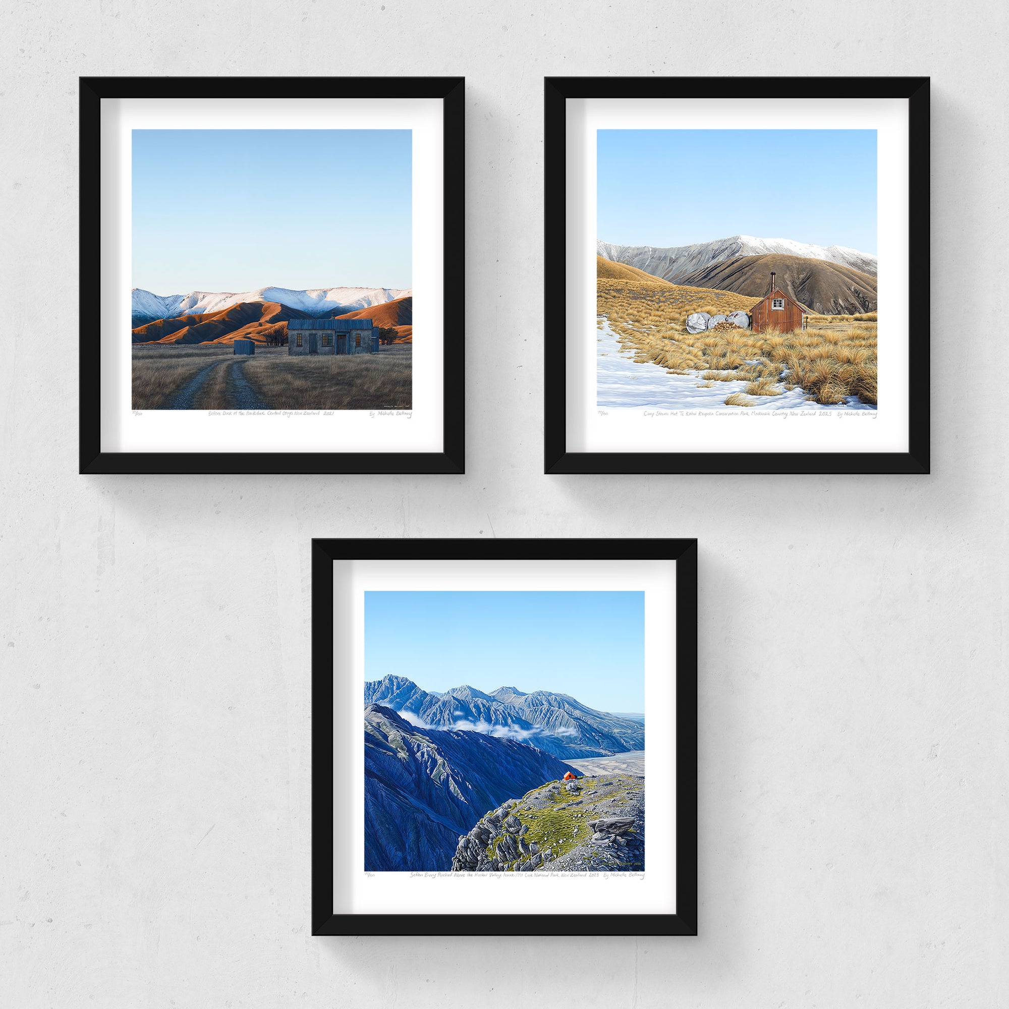 Set of 3 - Petite Prints - NZ South