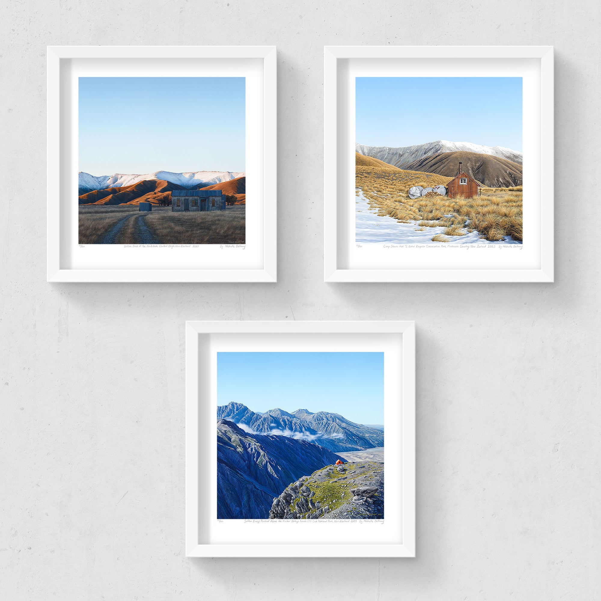 Set of 3 - Petite Prints - NZ South