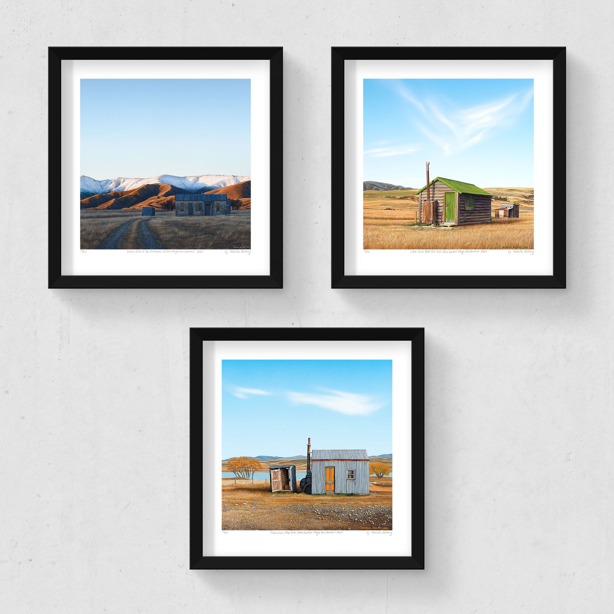 Set of 3 - Petite Prints - NZ South