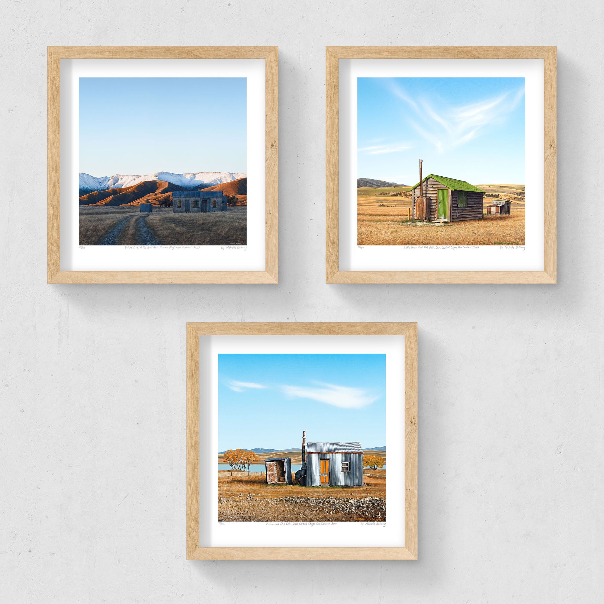 Set of 3 - Petite Prints - NZ South