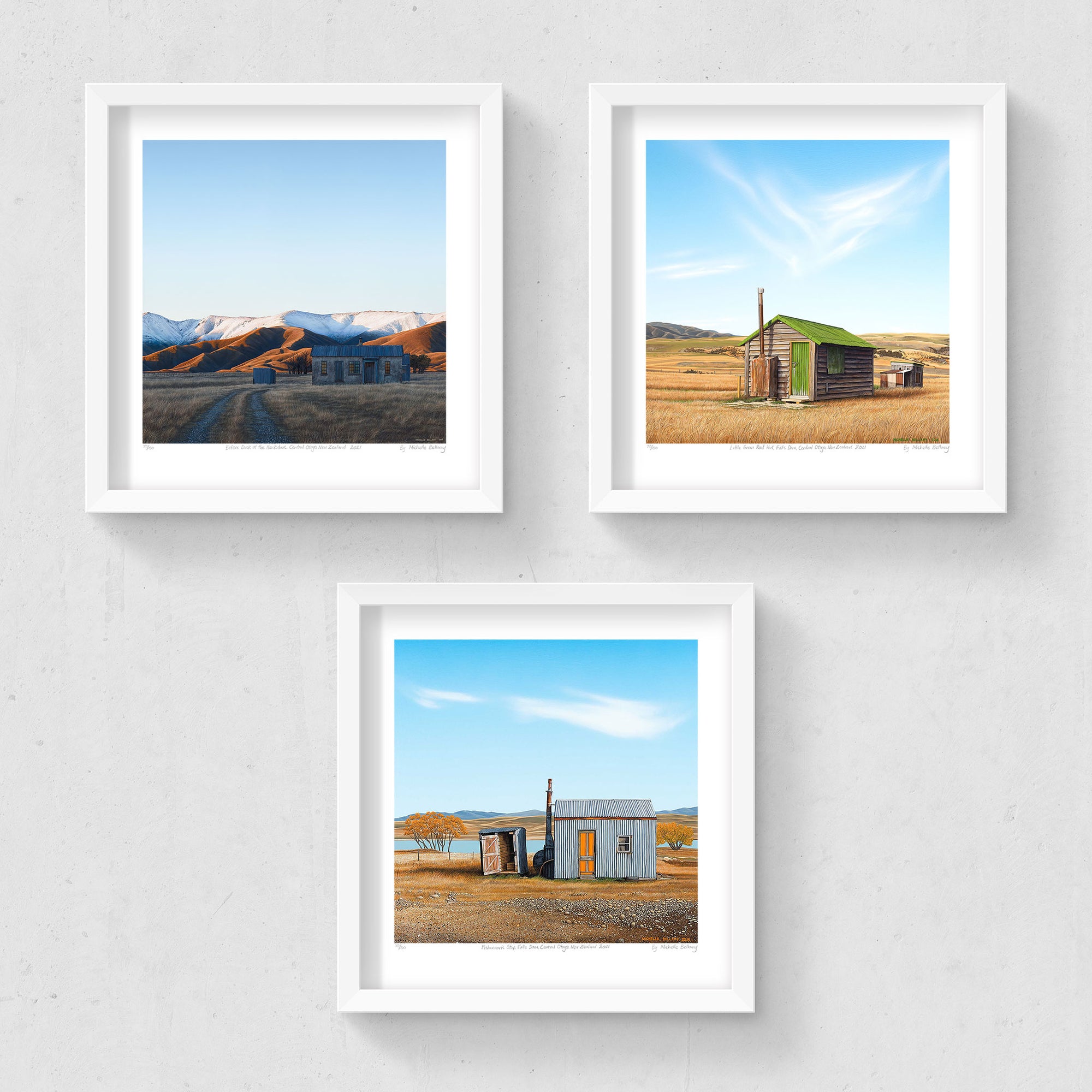 Set of 3 - Petite Prints - NZ South
