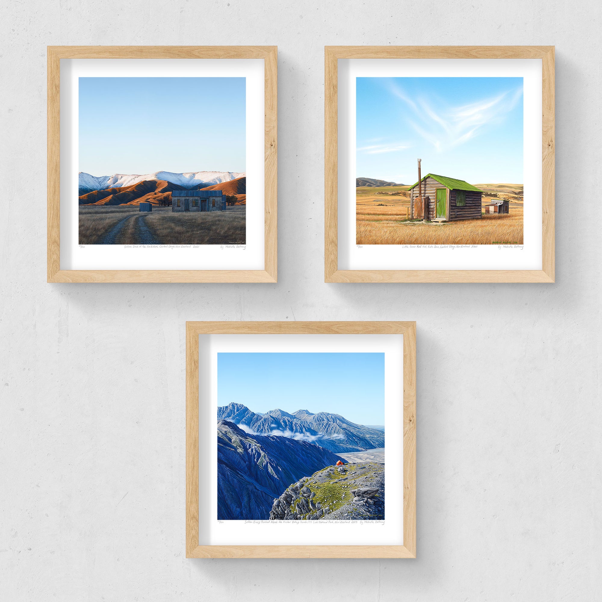 Set of 3 - Petite Prints - NZ South