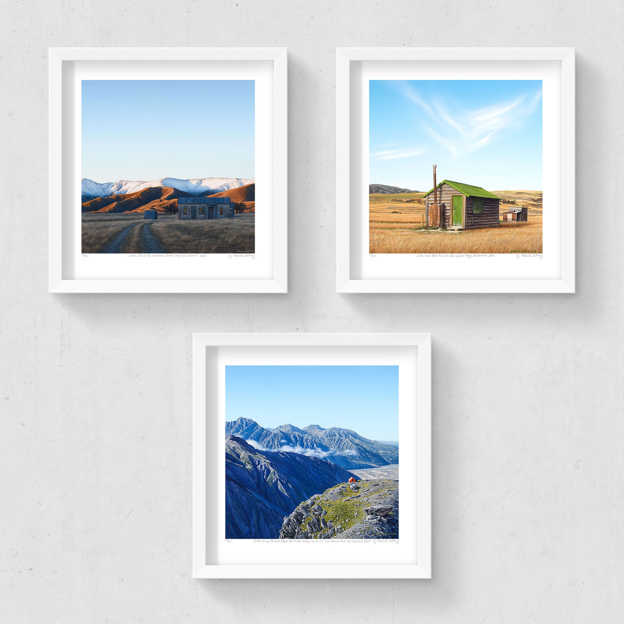 Set of 3 - Petite Prints - NZ South