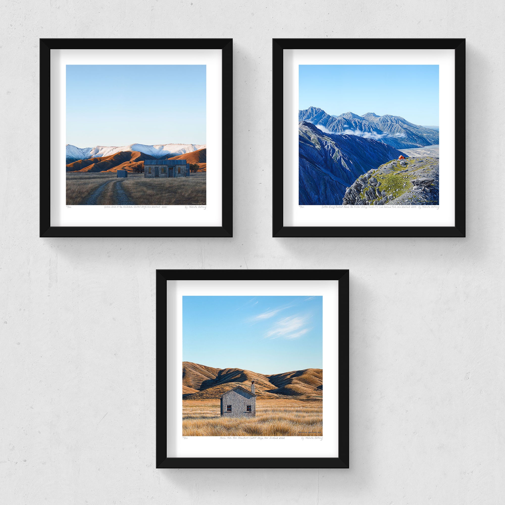 Set of 3 - Petite Prints - NZ South
