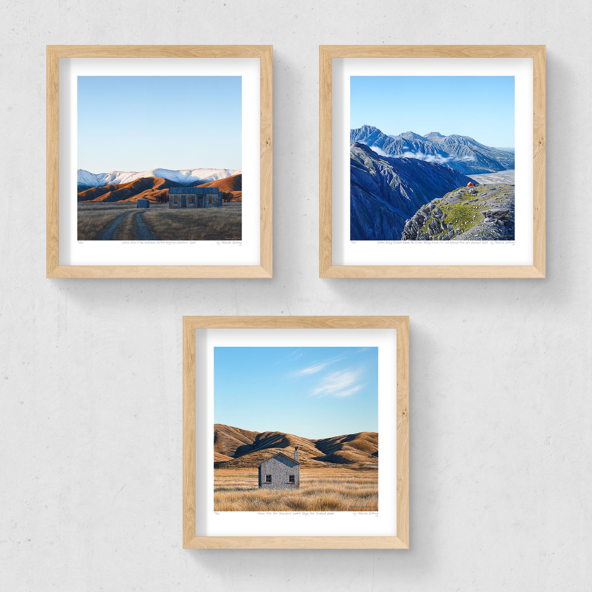 Set of 3 - Petite Prints - NZ South