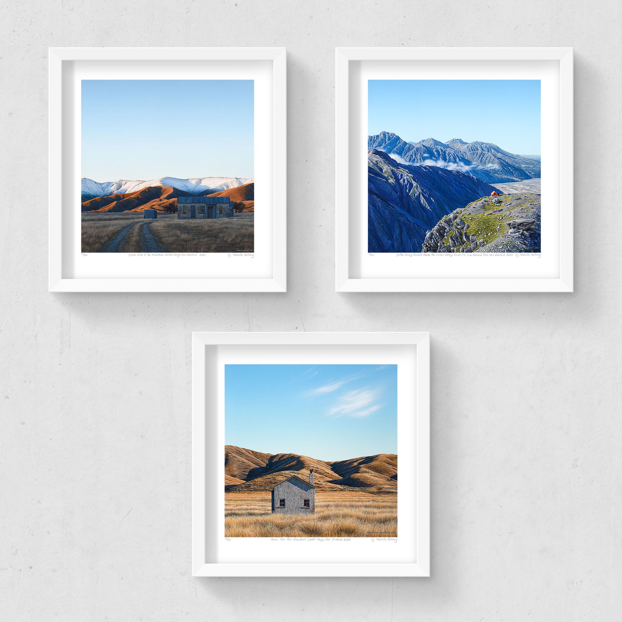 Set of 3 - Petite Prints - NZ South