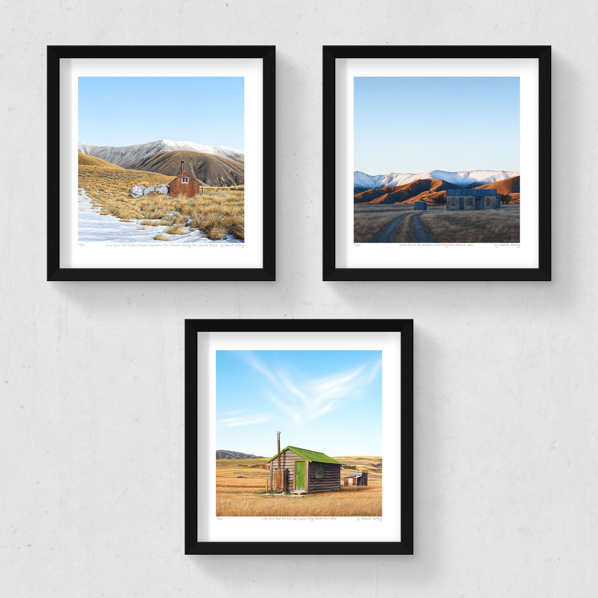 Set of 3 - Petite Prints - NZ South
