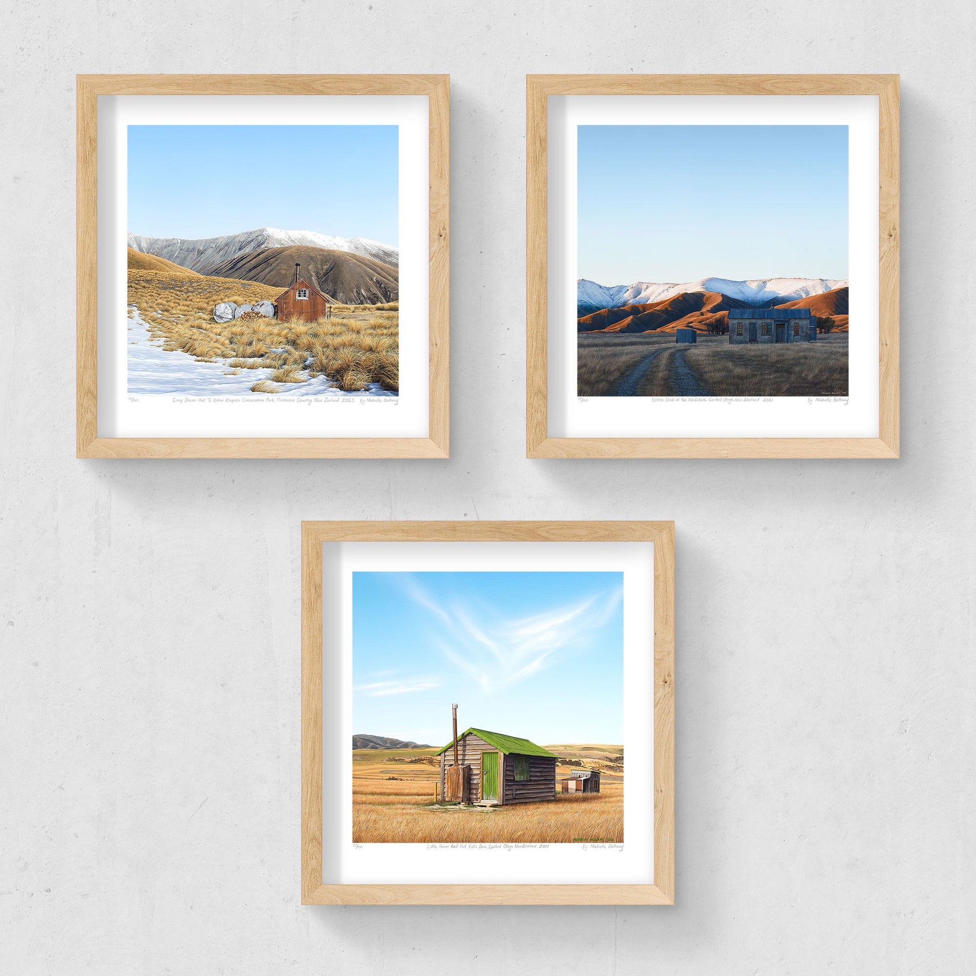 Set of 3 - Petite Prints - NZ South