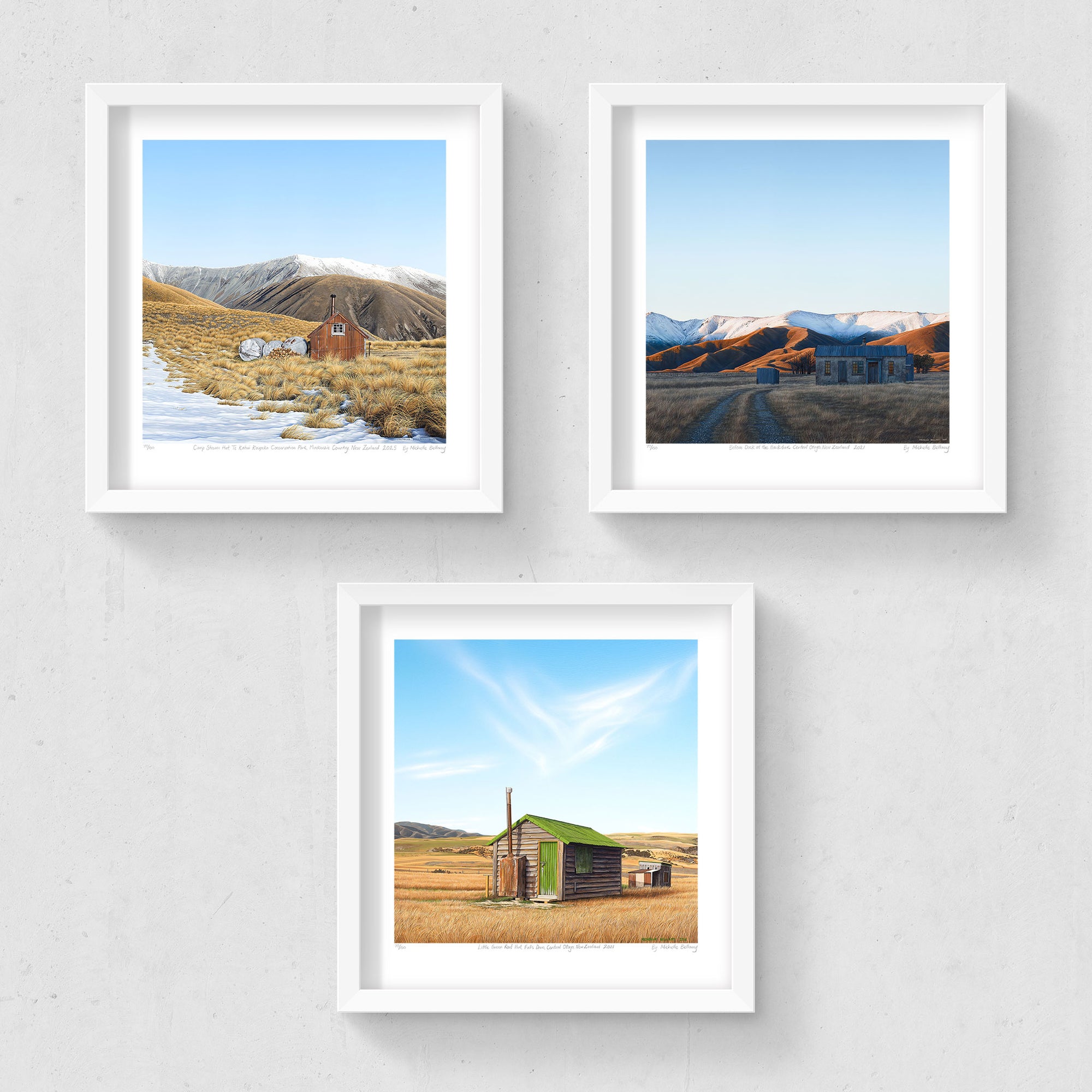 Set of 3 - Petite Prints - NZ South