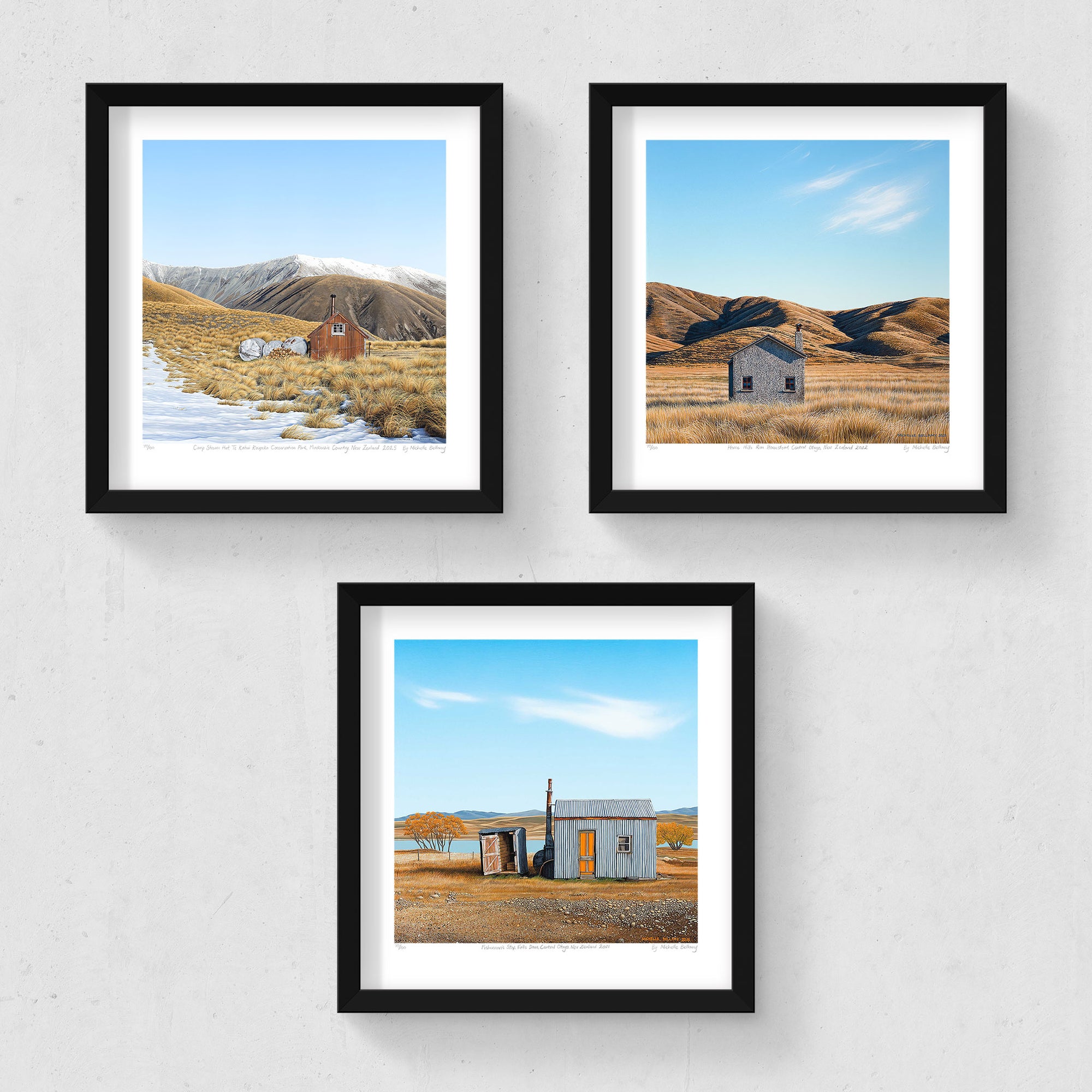 Set of 3 - Petite Prints - NZ South