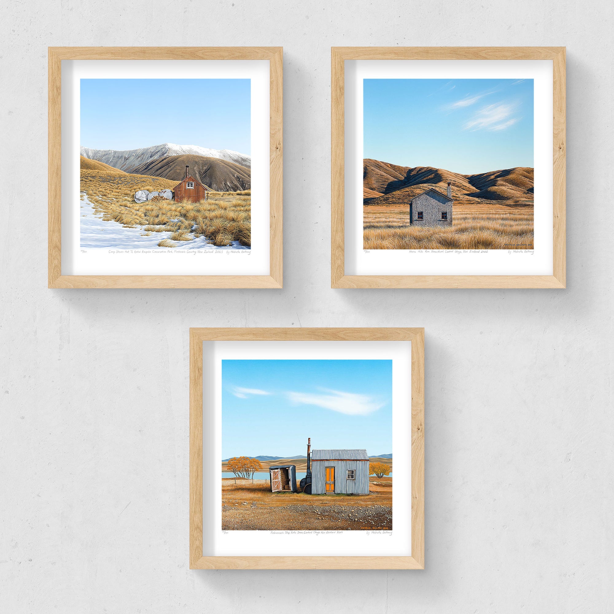 Set of 3 - Petite Prints - NZ South