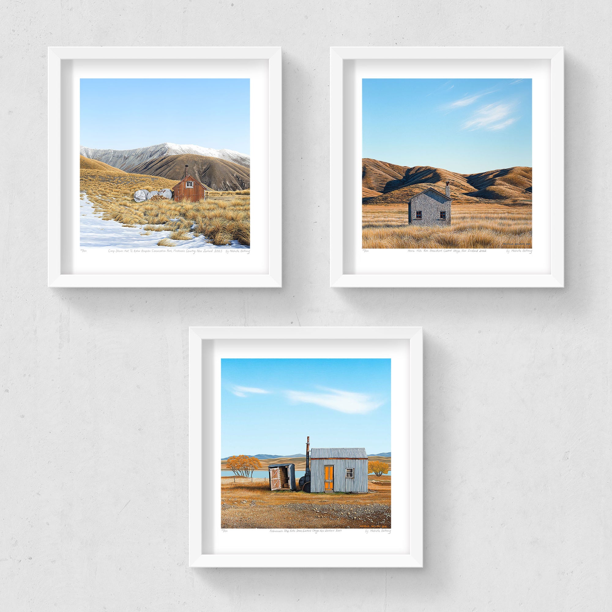 Set of 3 - Petite Prints - NZ South