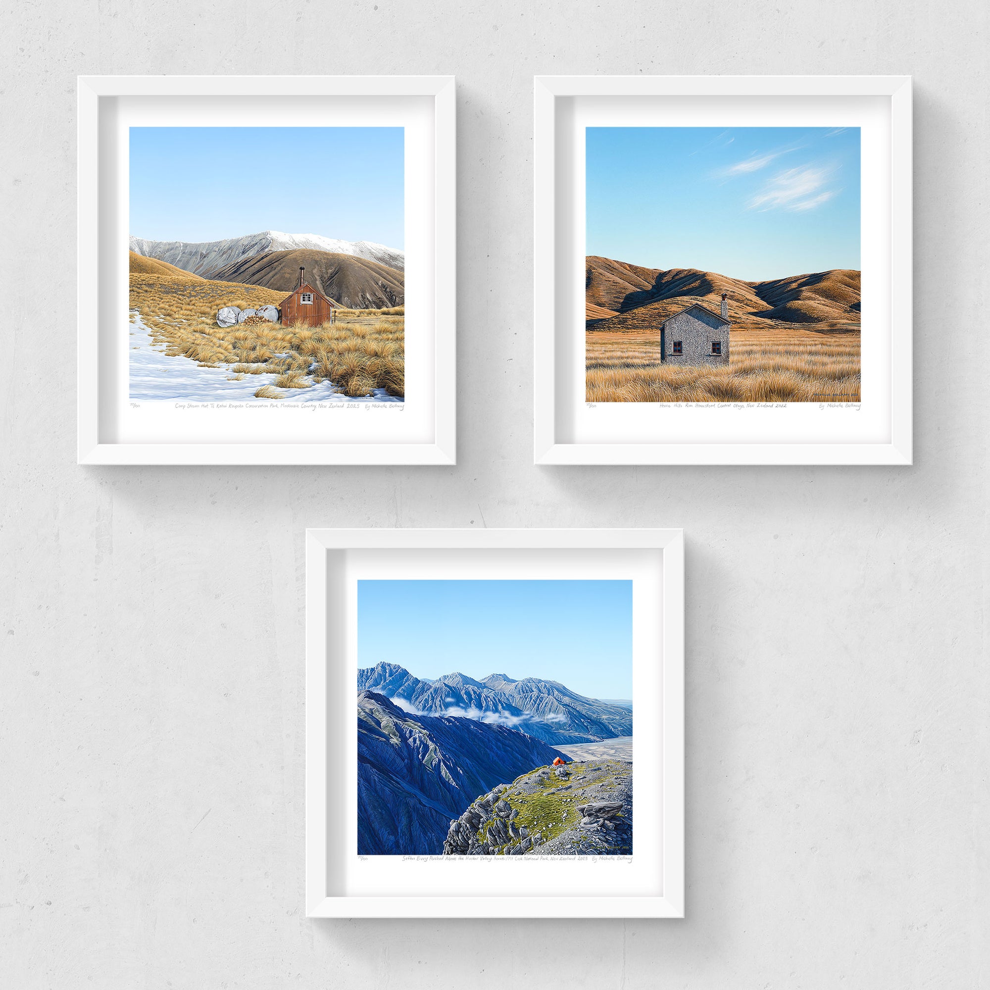 Set of 3 - Petite Prints - NZ South