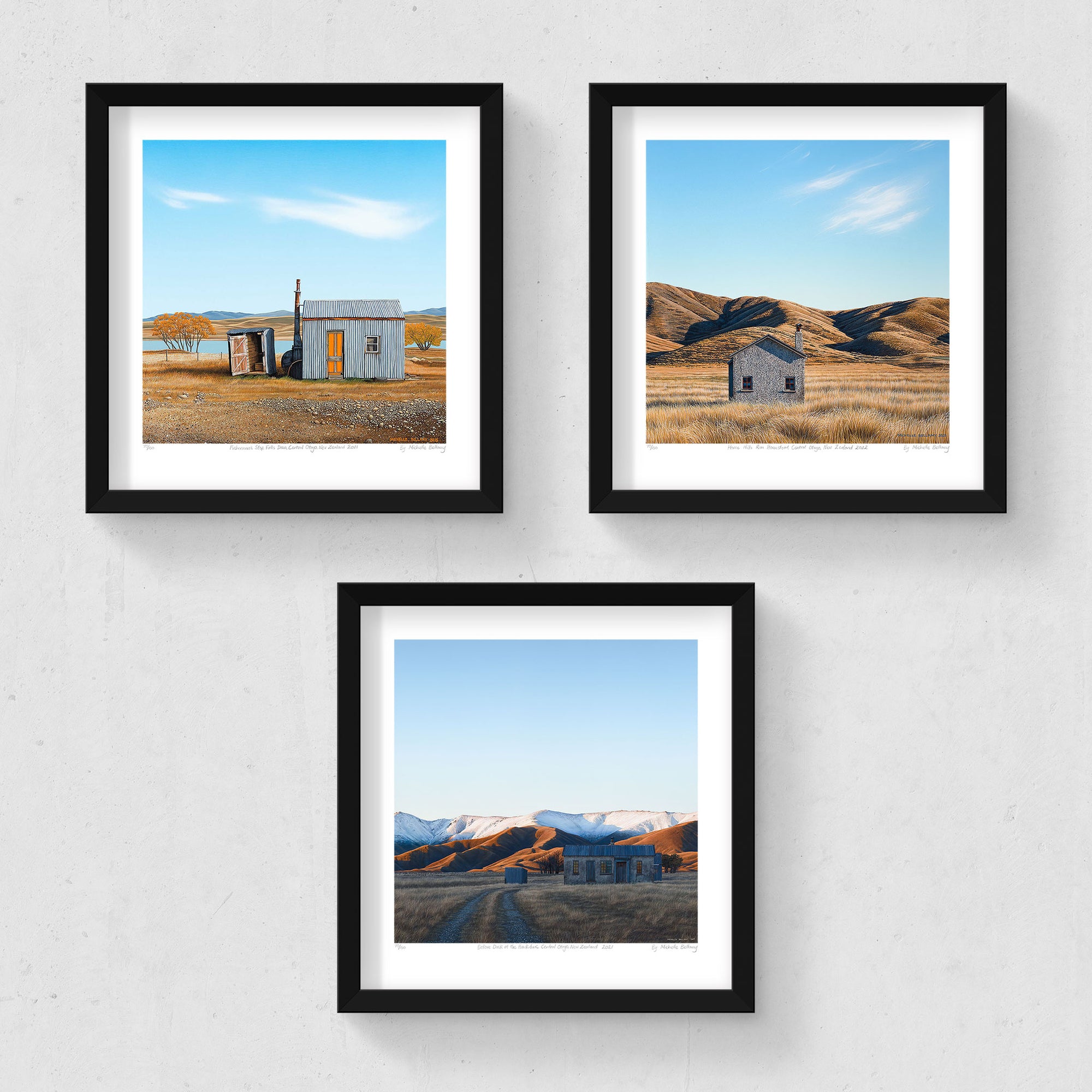 Set of 3 - Petite Prints - NZ South