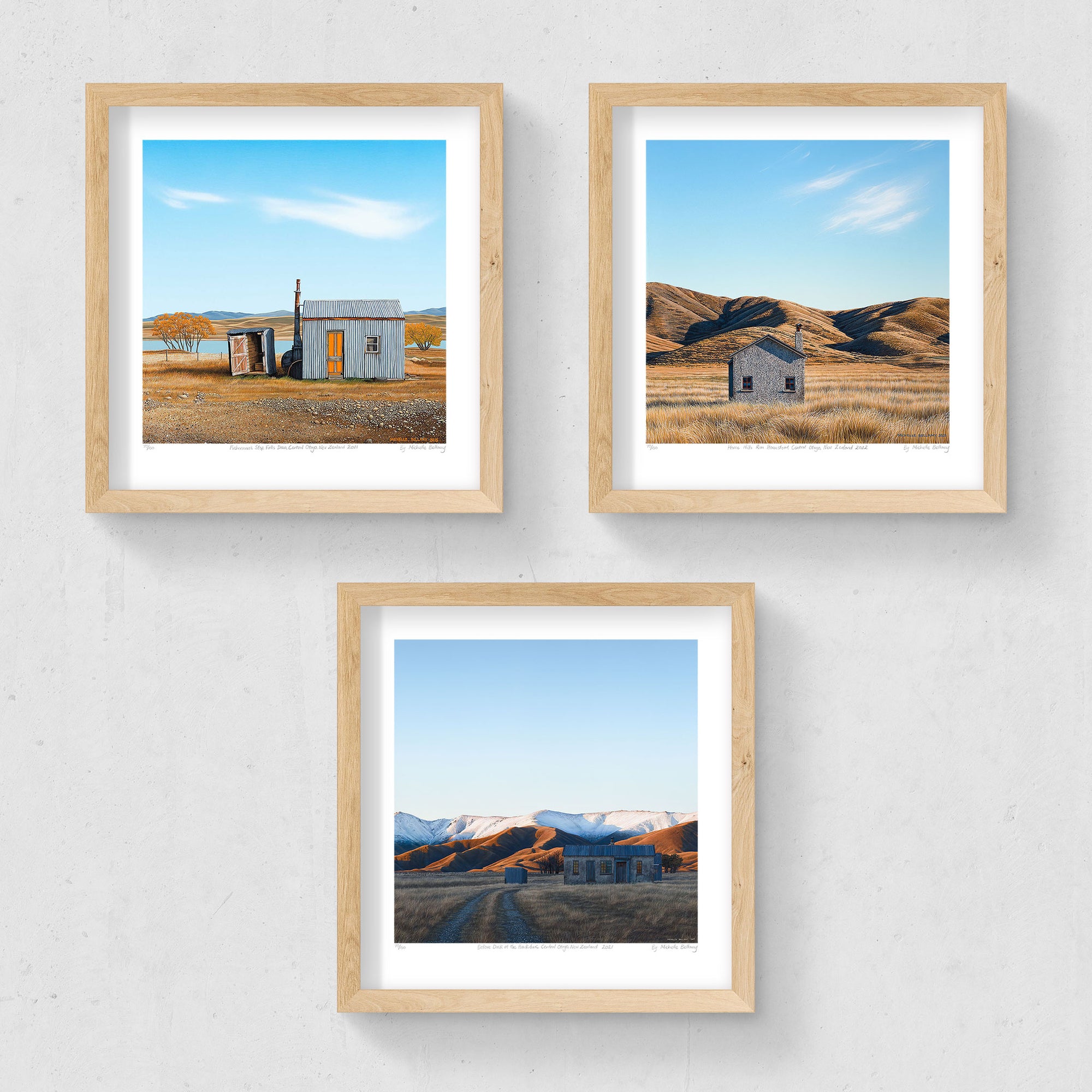 Set of 3 - Petite Prints - NZ South