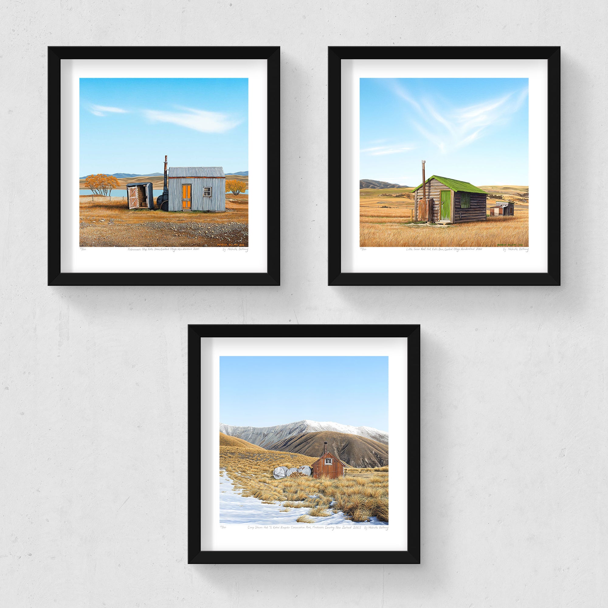 Set of 3 - Petite Prints - NZ South