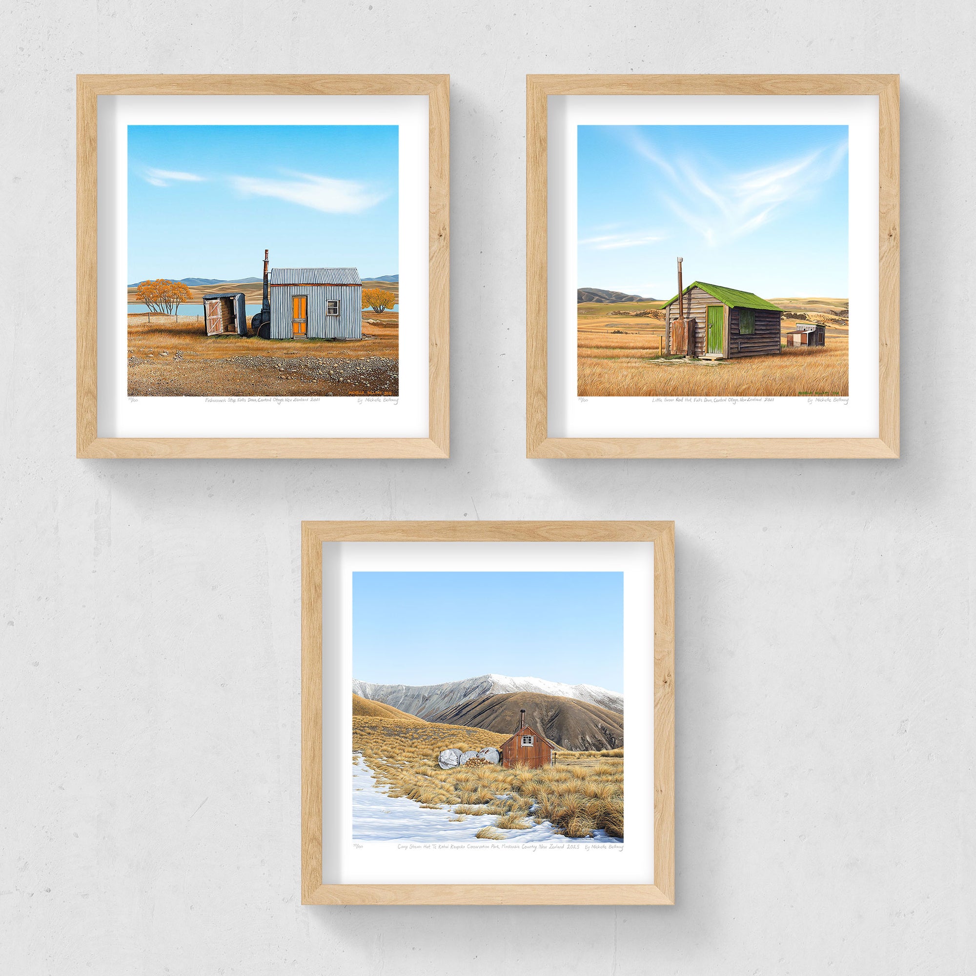 Set of 3 - Petite Prints - NZ South