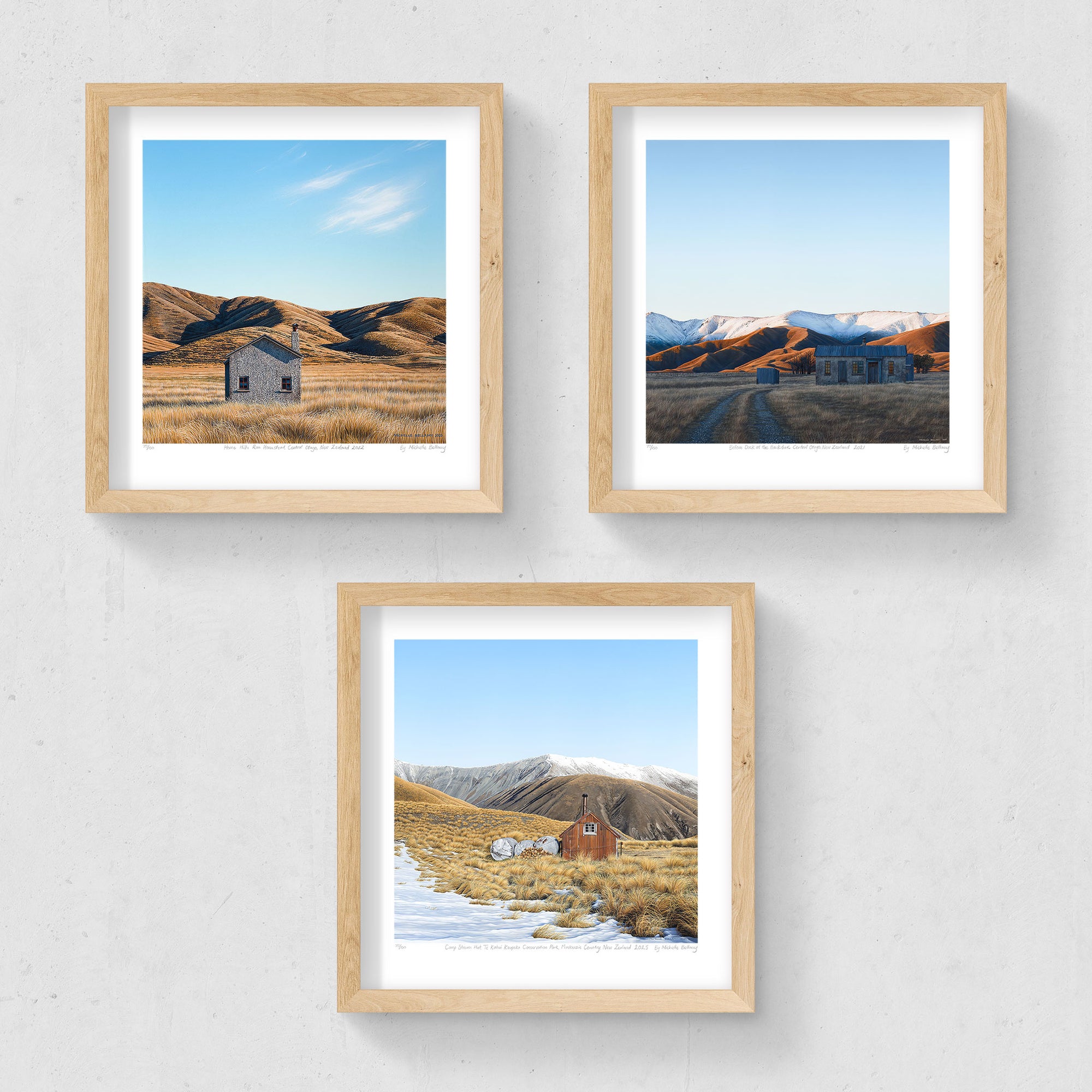 Set of 3 - Petite Prints - NZ South