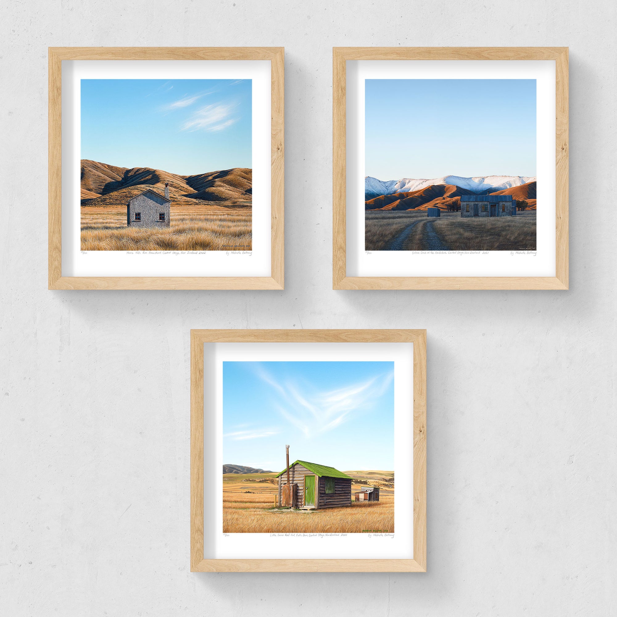 Set of 3 - Petite Prints - NZ South