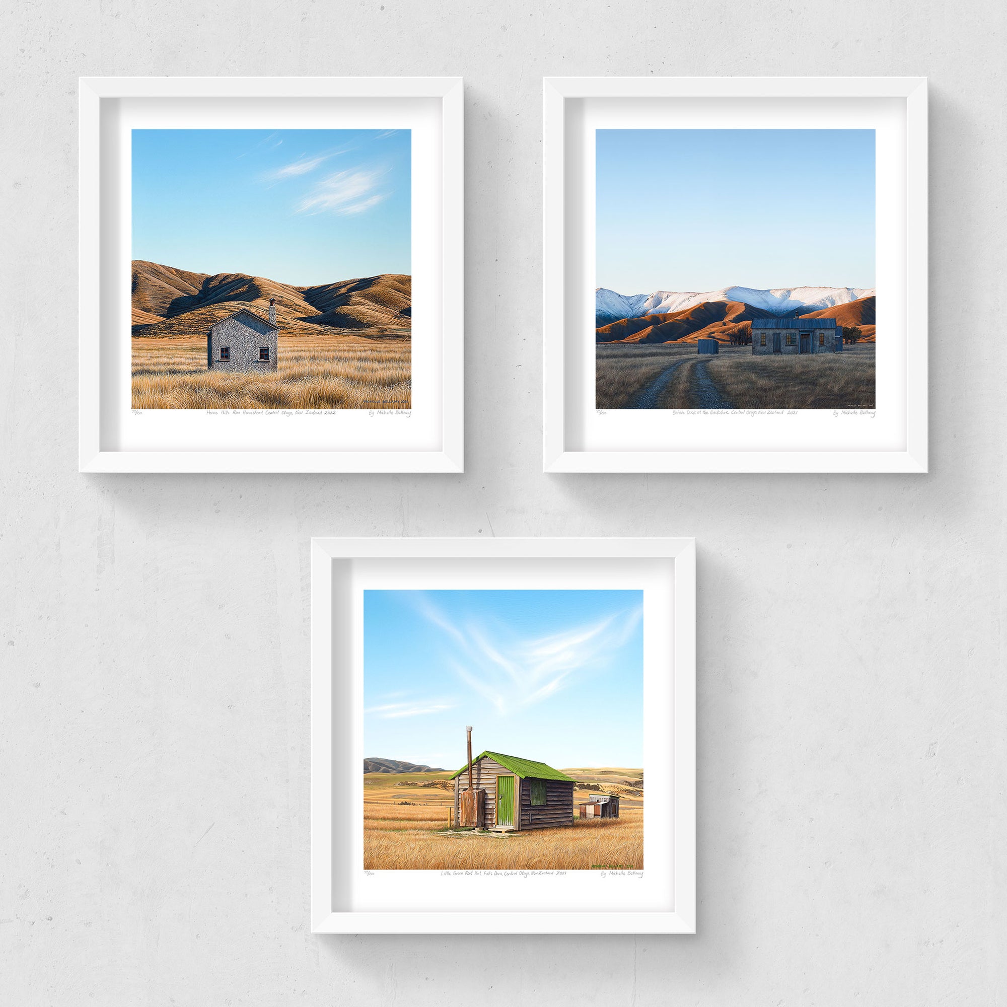 Set of 3 - Petite Prints - NZ South