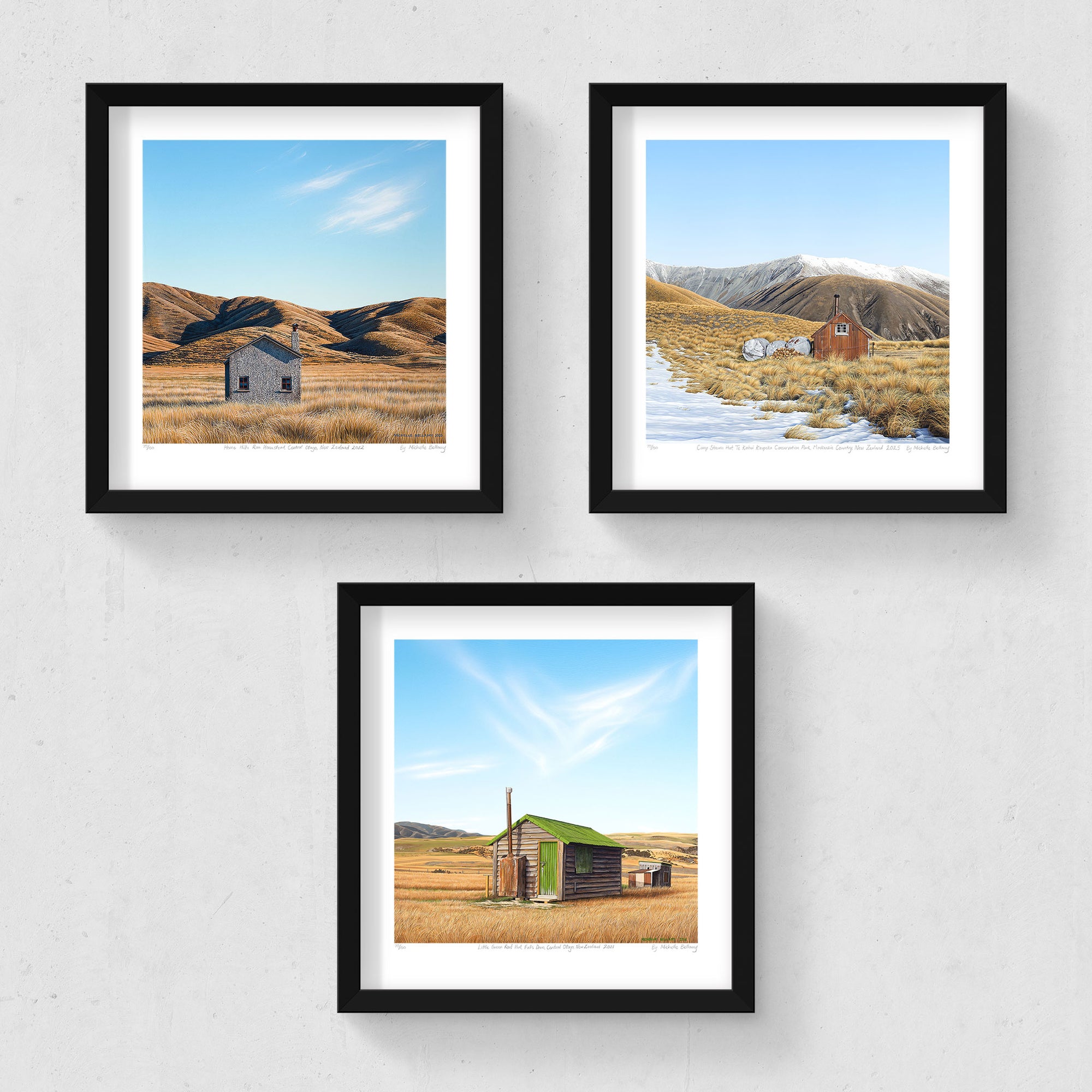 Set of 3 - Petite Prints - NZ South
