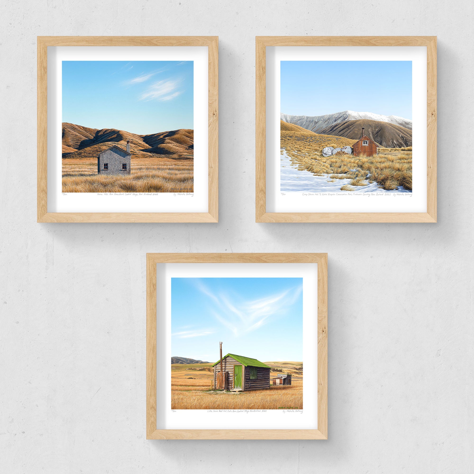 Set of 3 - Petite Prints - NZ South