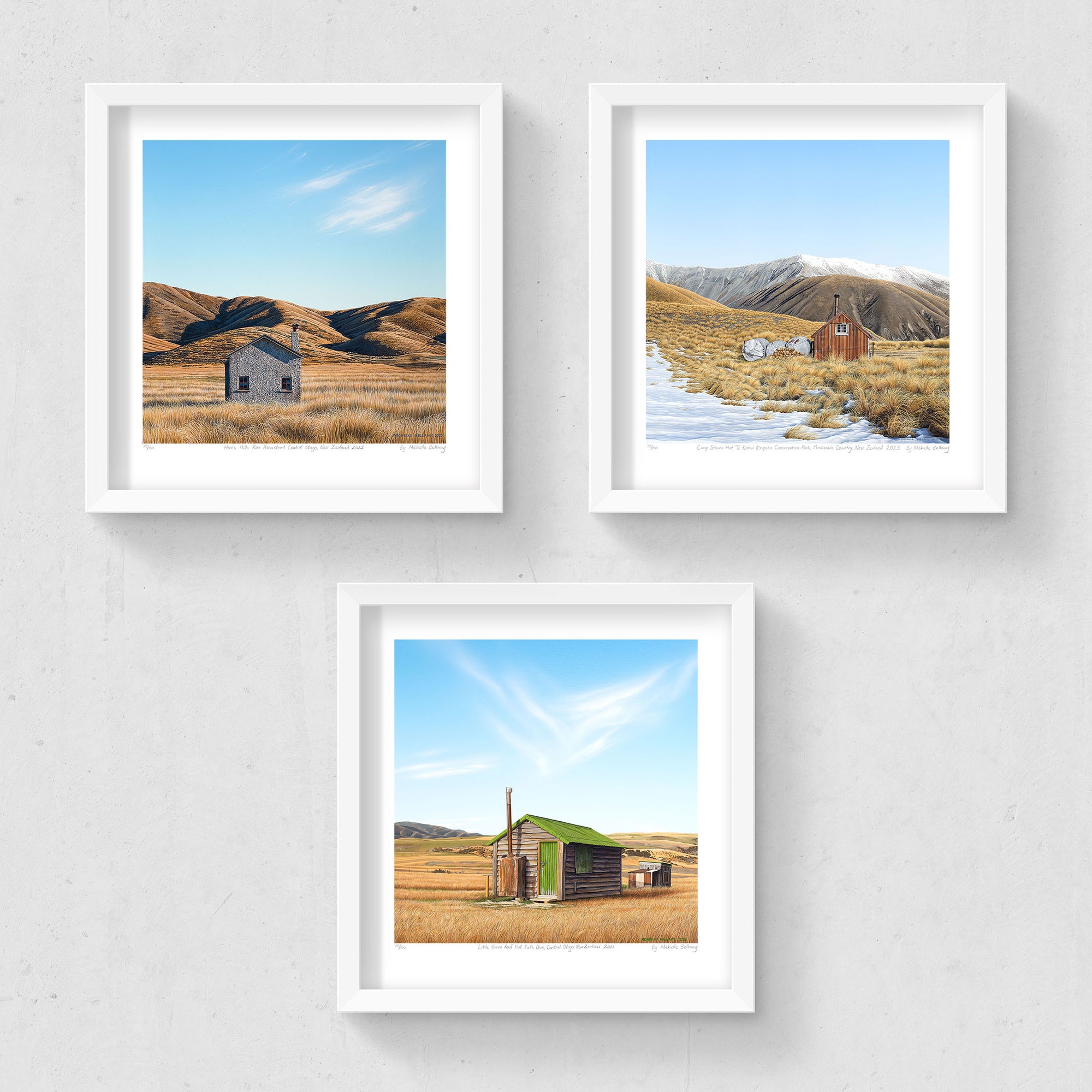 Set of 3 - Petite Prints - NZ South