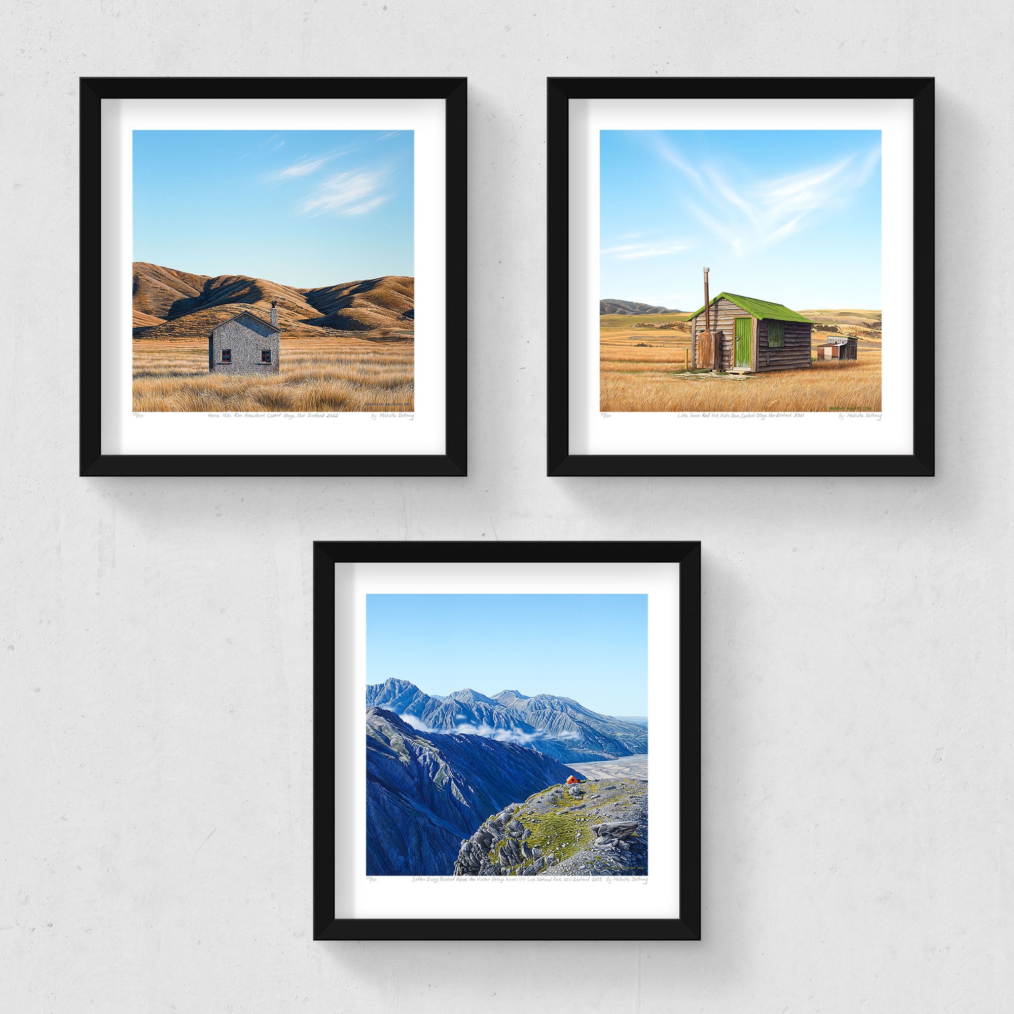Set of 3 - Petite Prints - NZ South