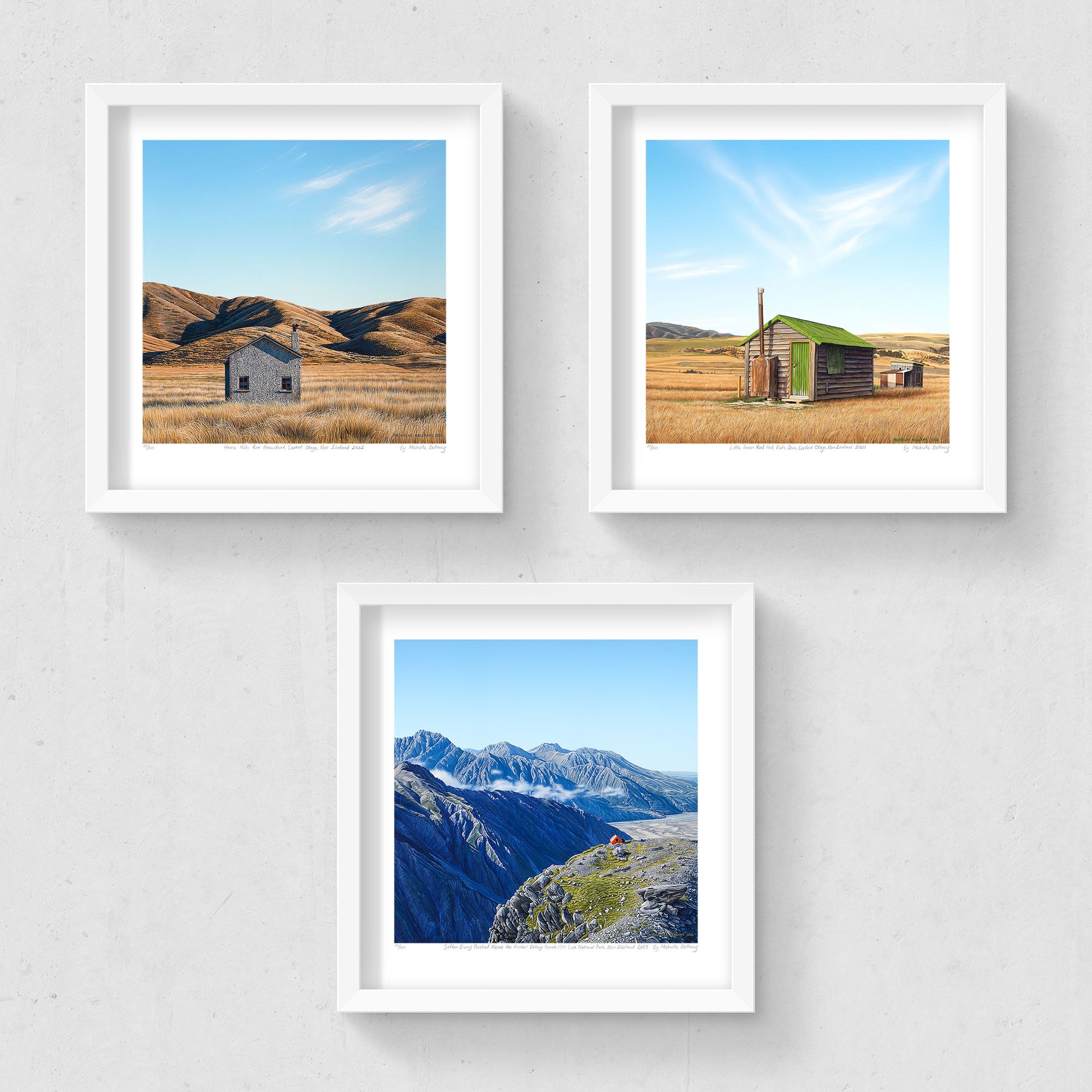 Set of 3 - Petite Prints - NZ South