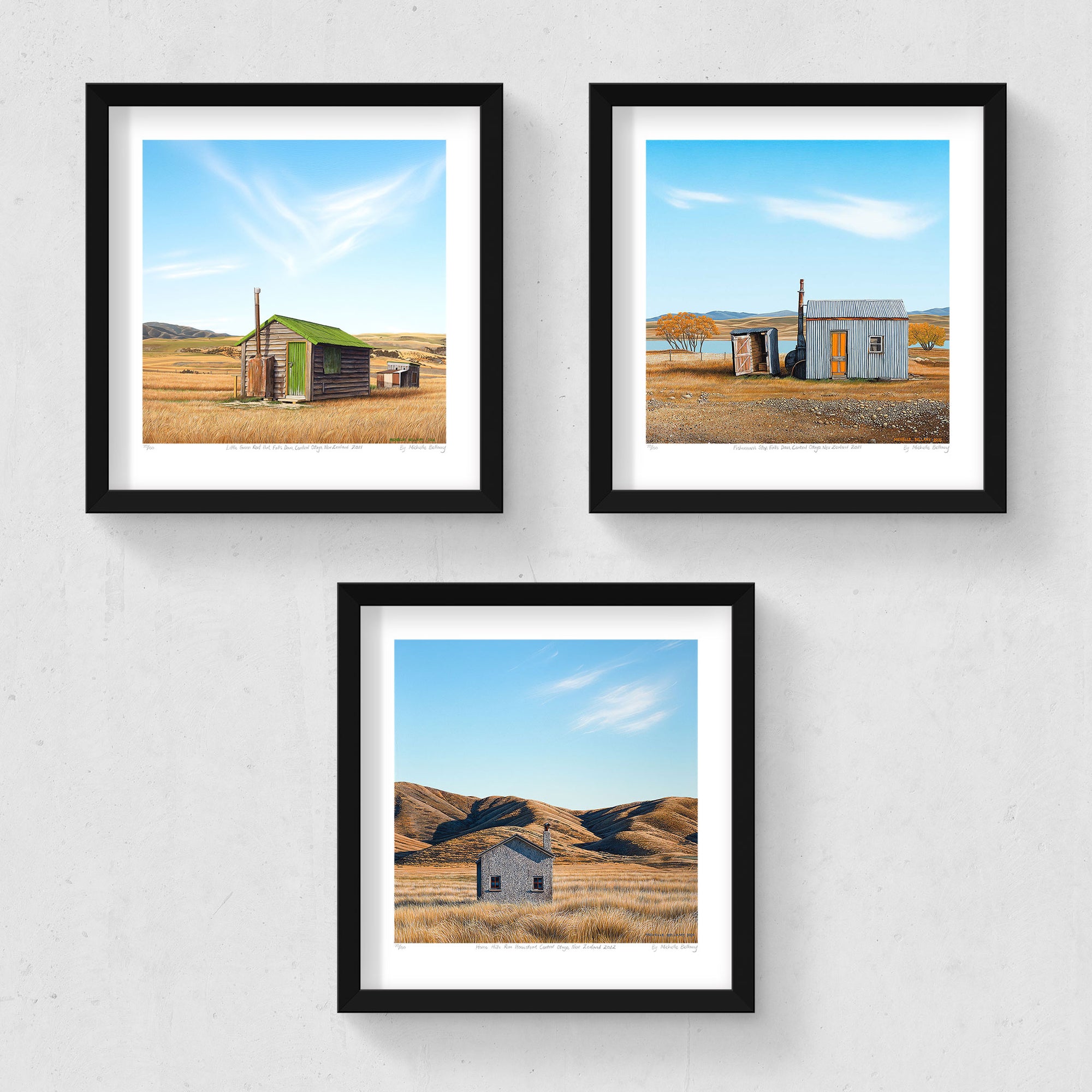 Set of 3 - Petite Prints - NZ South