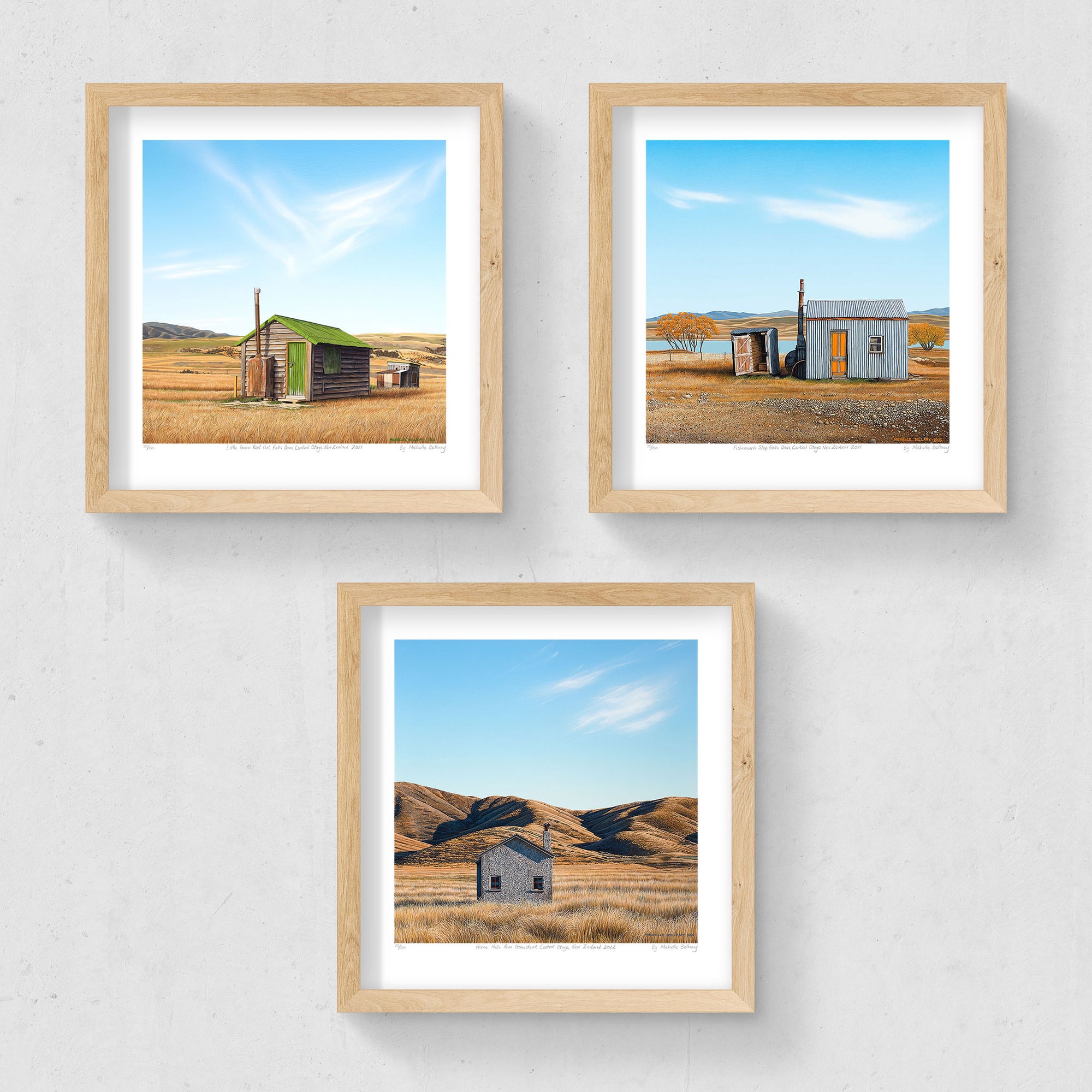 Set of 3 - Petite Prints - NZ South