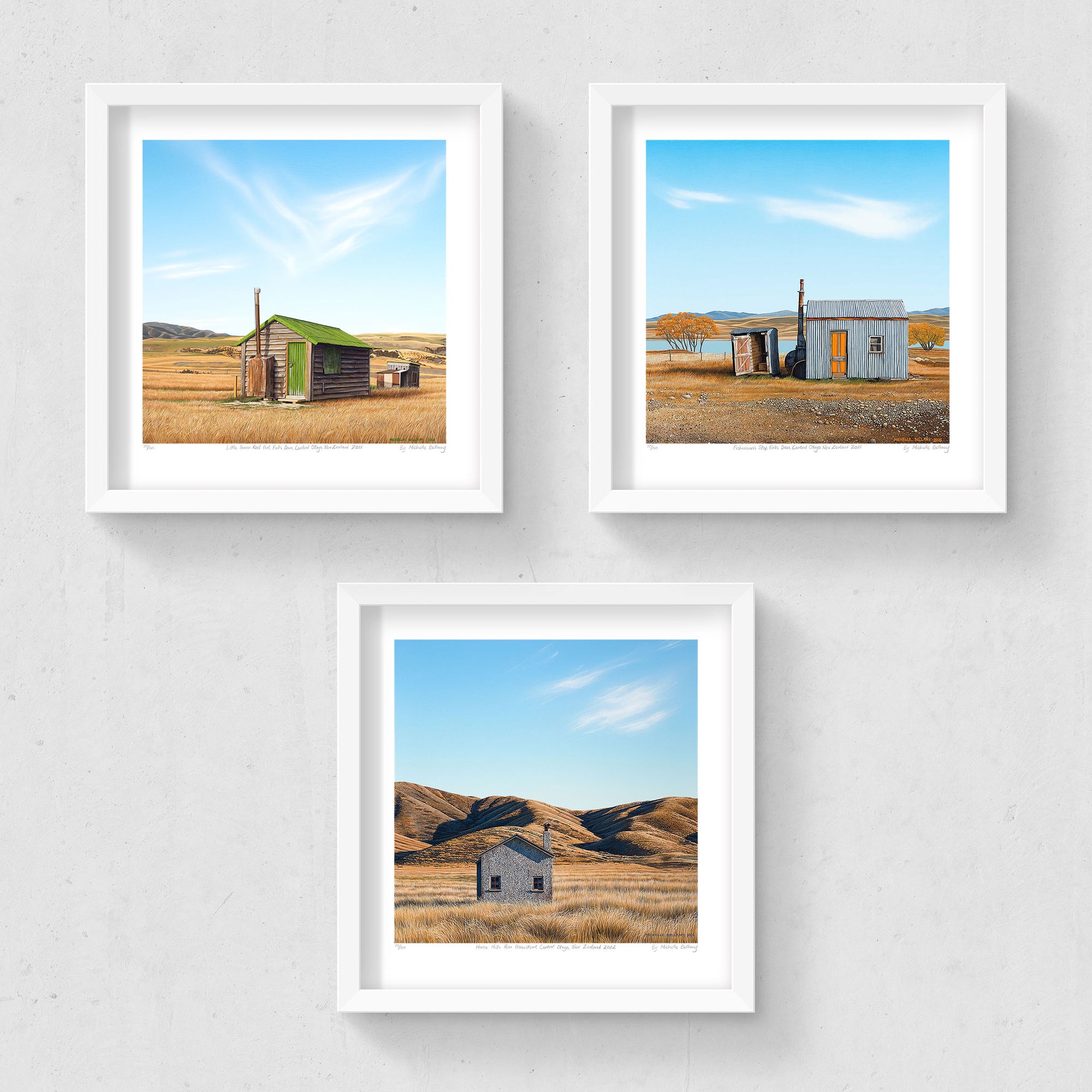 Set of 3 - Petite Prints - NZ South