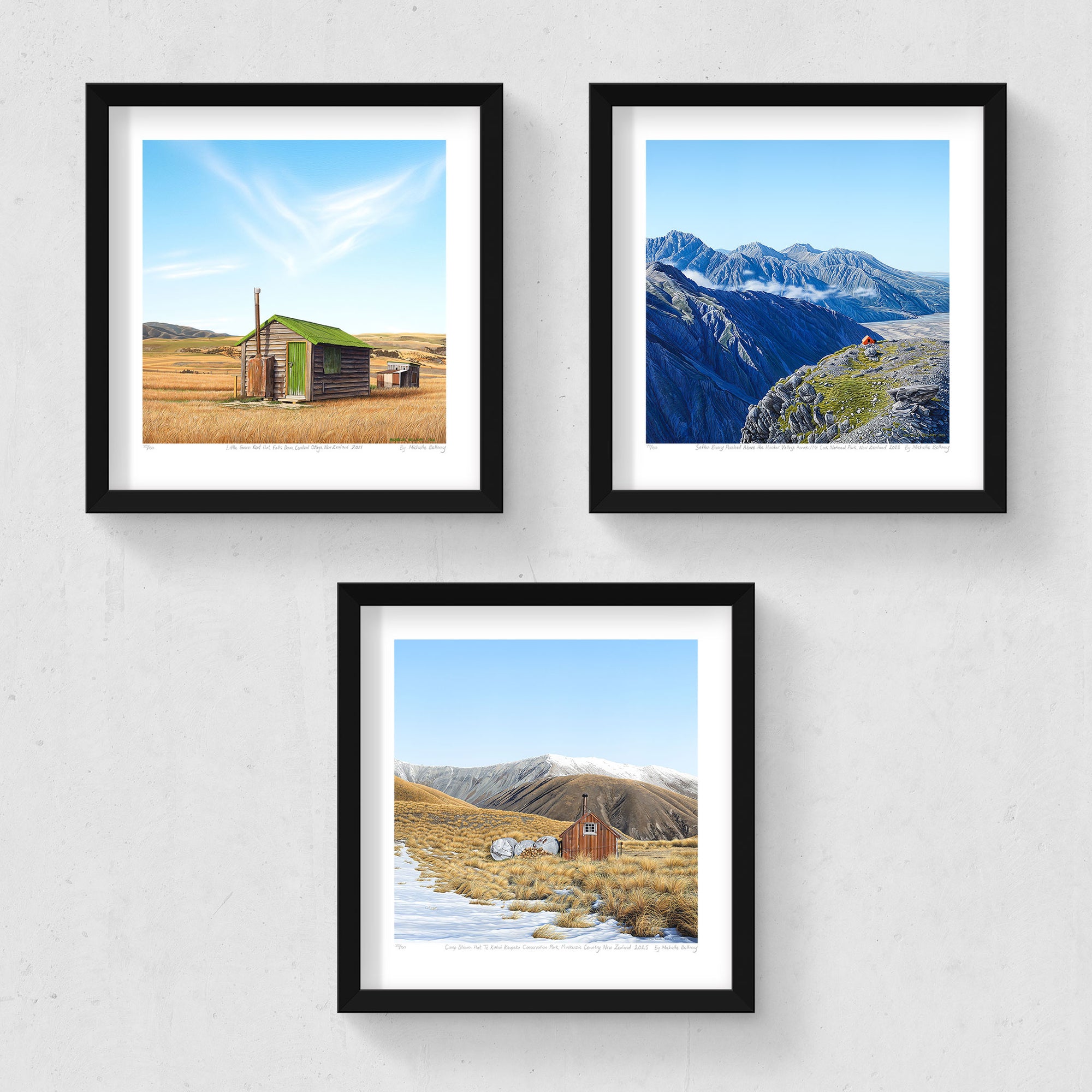 Set of 3 - Petite Prints - NZ South