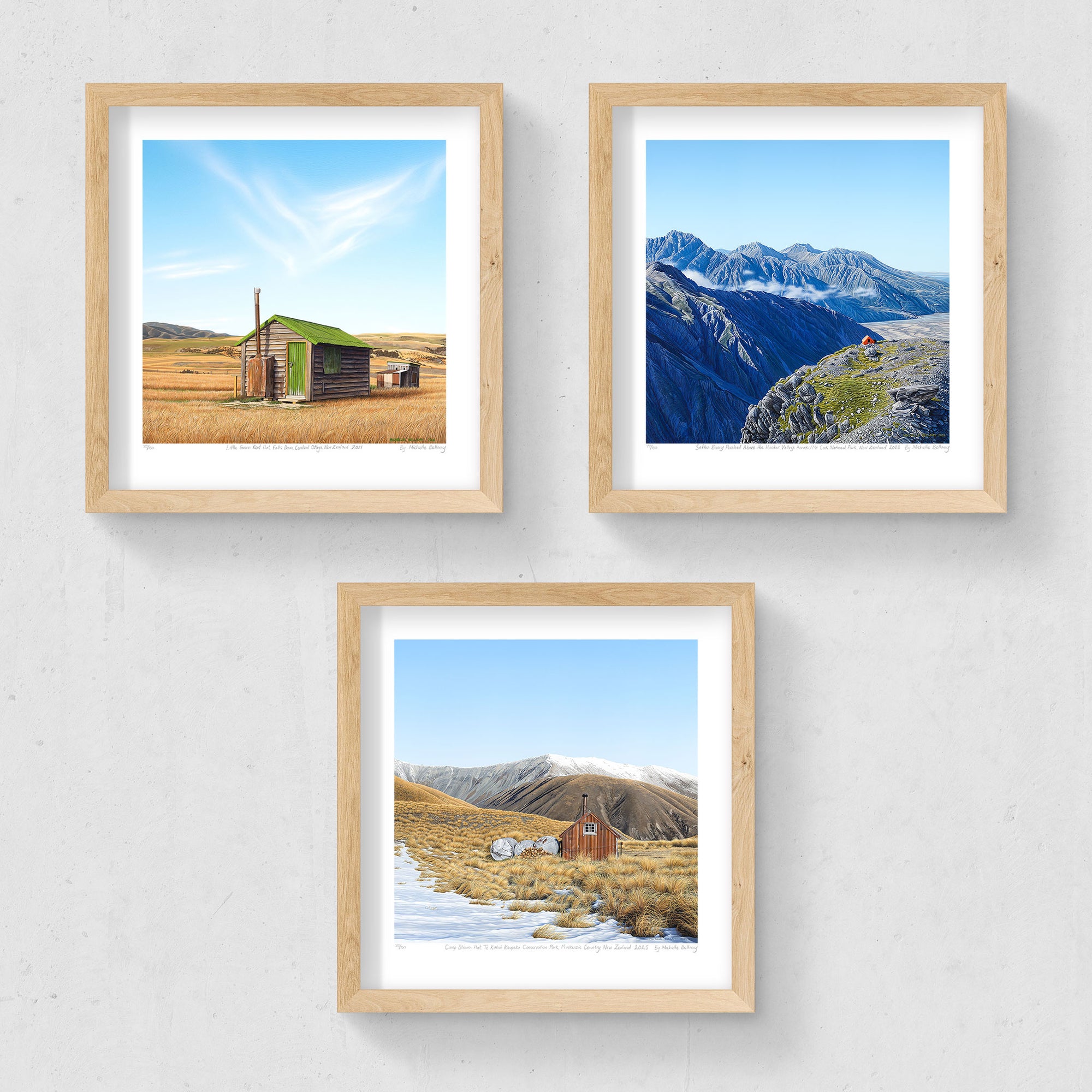 Set of 3 - Petite Prints - NZ South