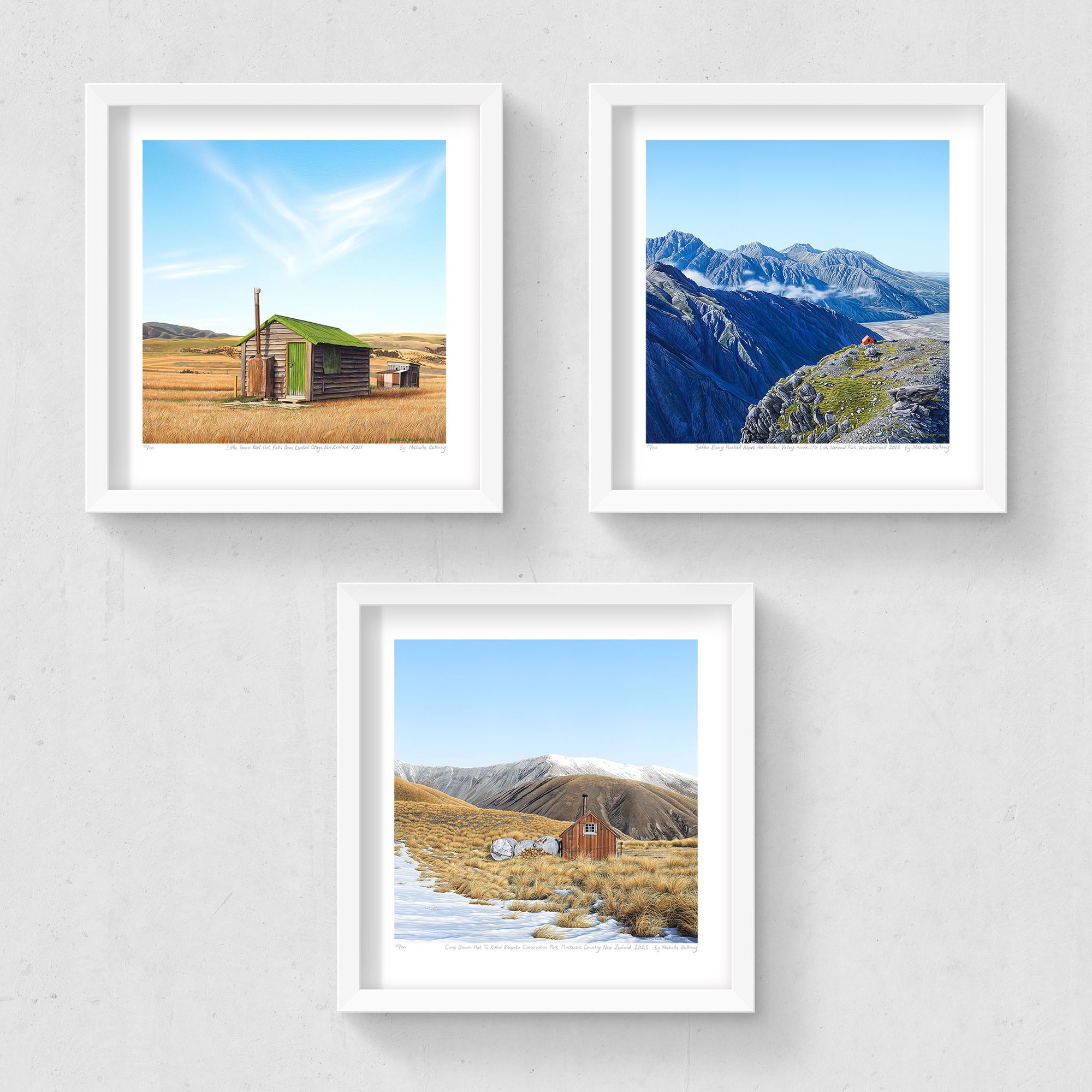 Set of 3 - Petite Prints - NZ South