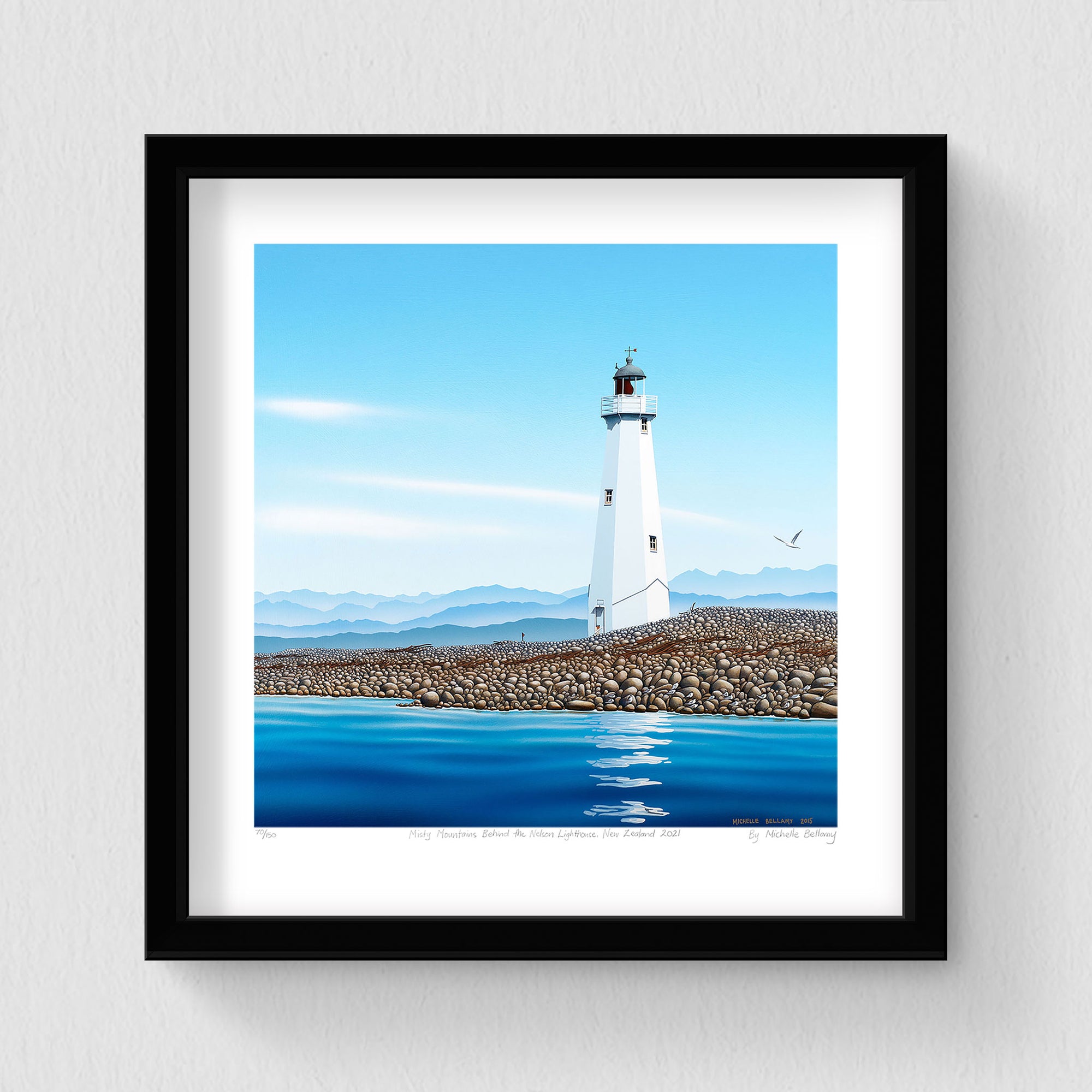 Misty Mountains Behind the Nelson Lighthouse 150