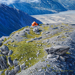 Sefton Bivvy Perched Above the Hooker Valley