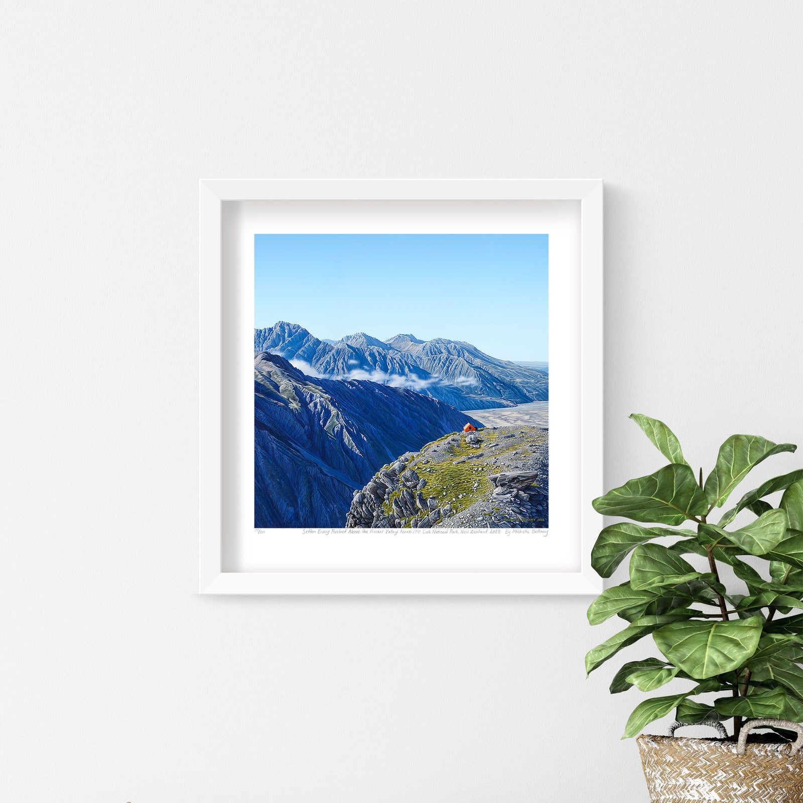 Aoraki/Mt Cook National Park, NZ art print featuring Sefton Bivouac.