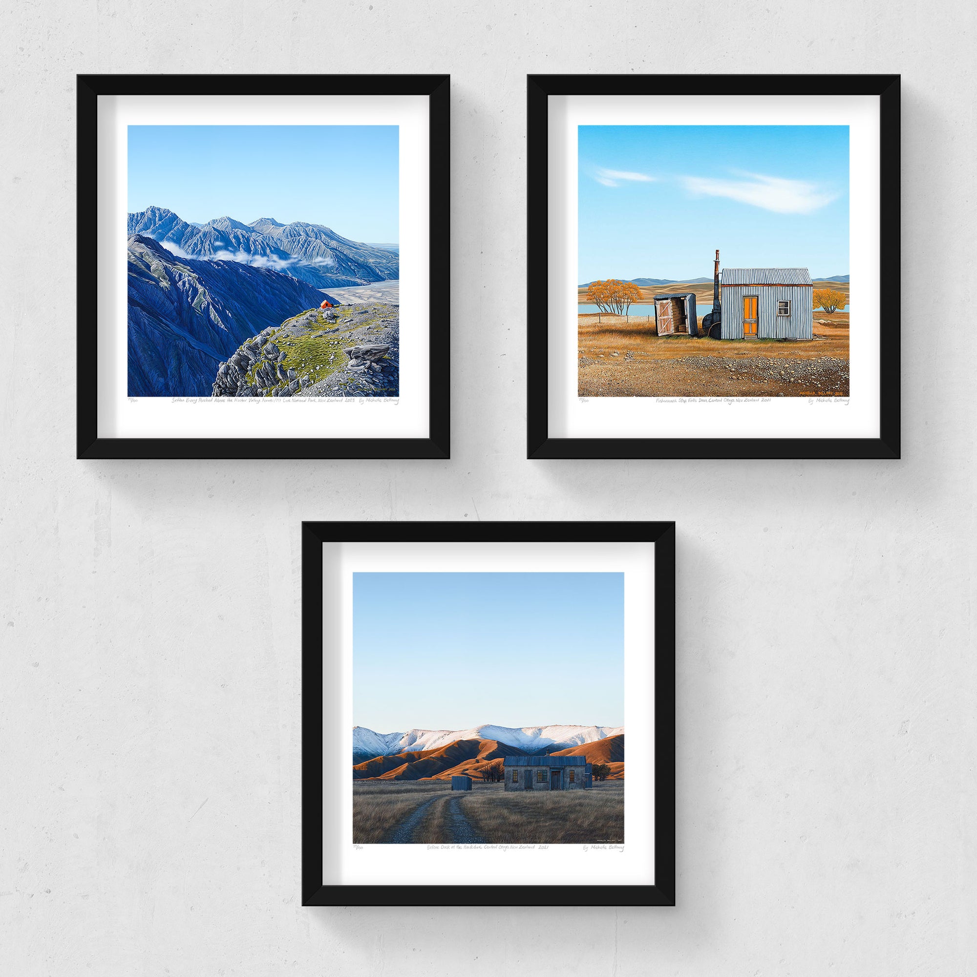 Set of 3 - Petite Prints - NZ South