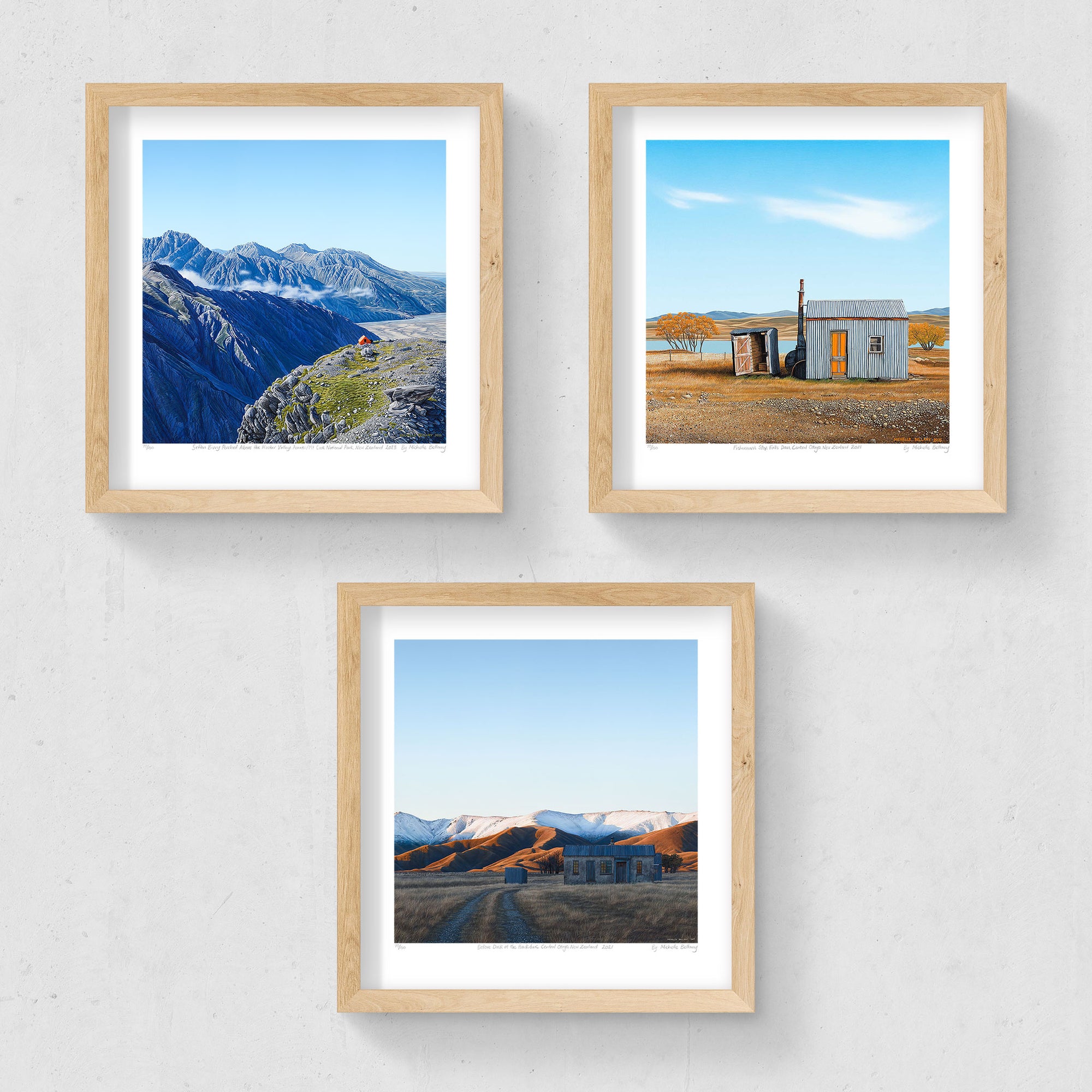 Set of 3 - Petite Prints - NZ South