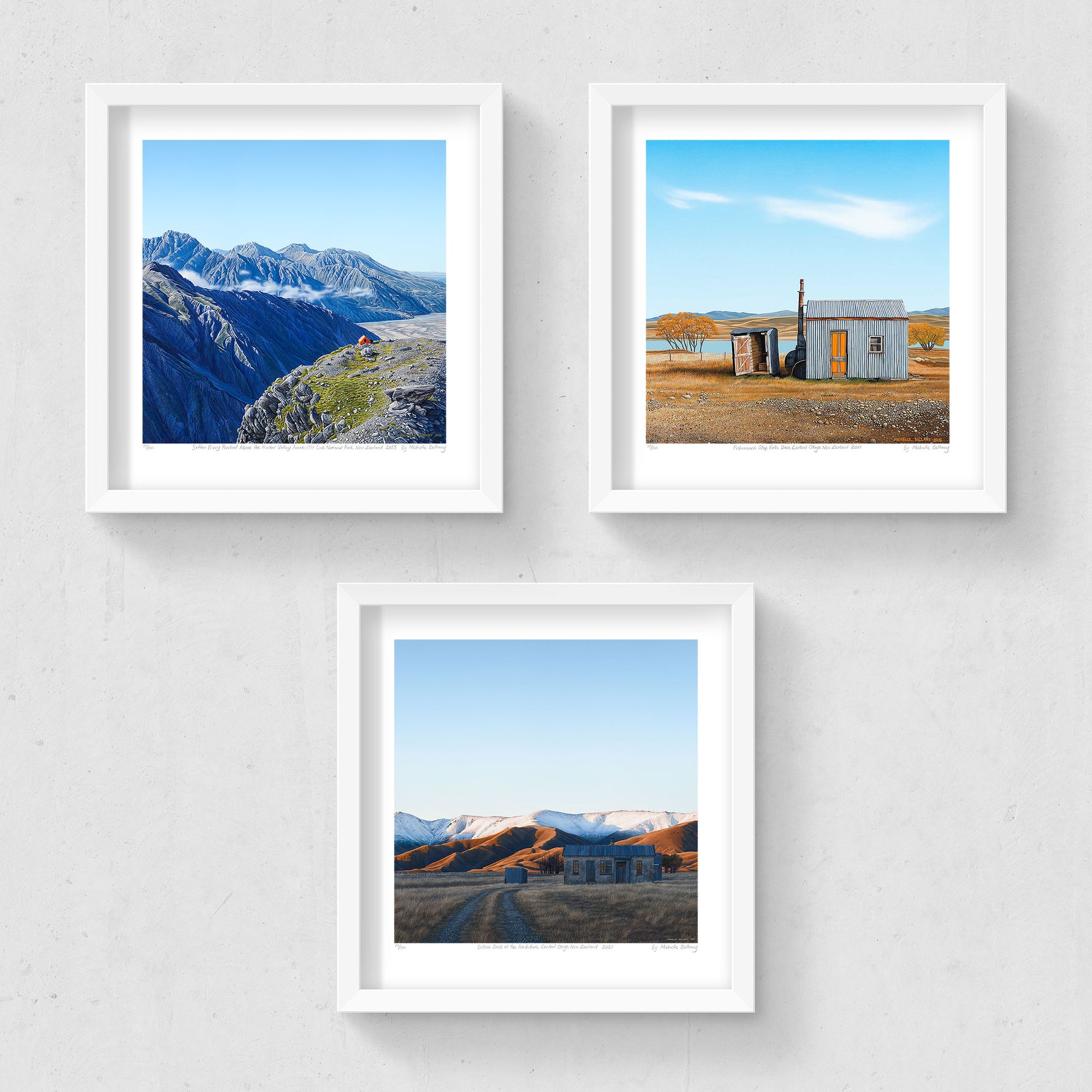 Set of 3 - Petite Prints - NZ South