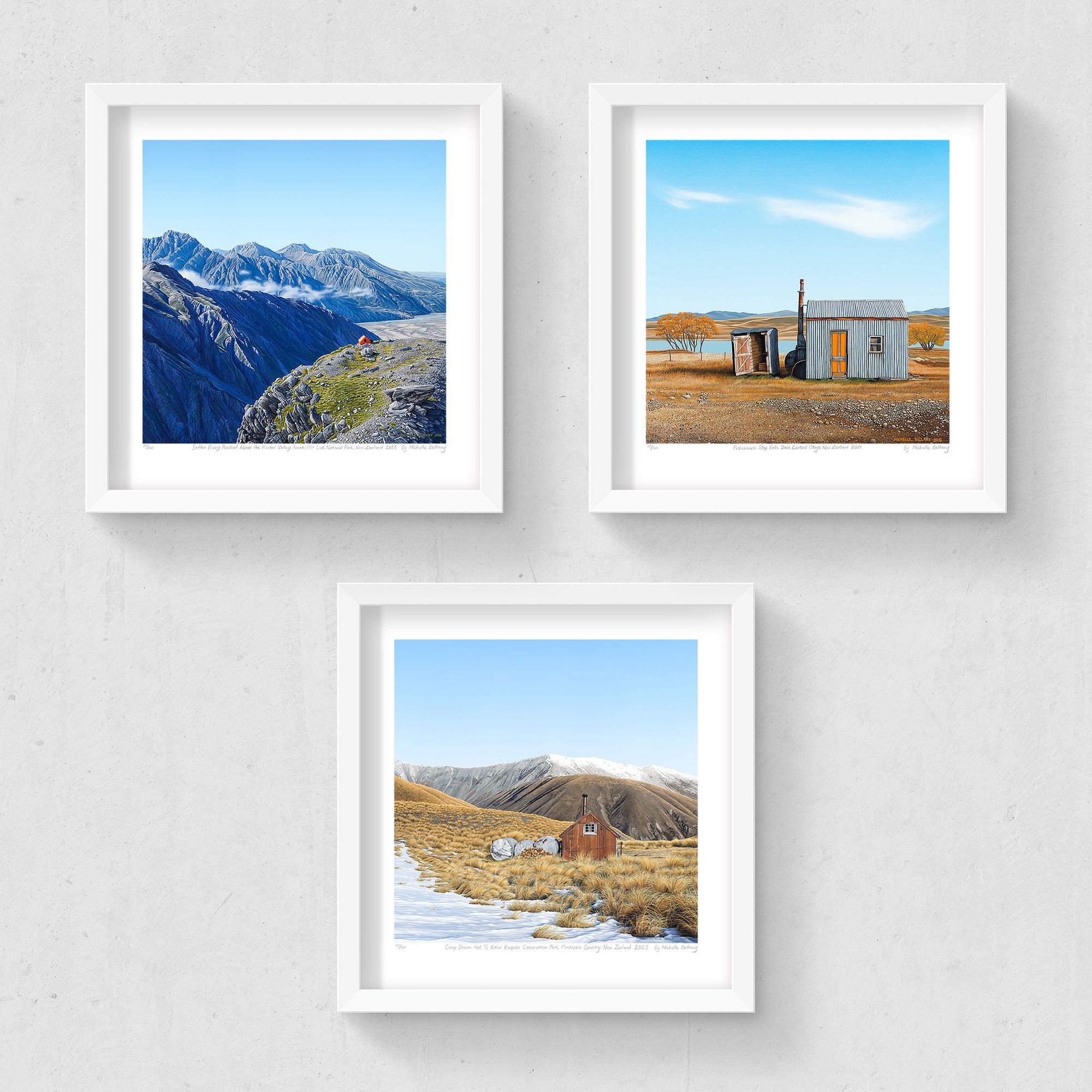 Set of 3 - Petite Prints - NZ South